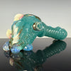 "Agua Azul, Electrum, Ghost" Hammer by Salt Glass