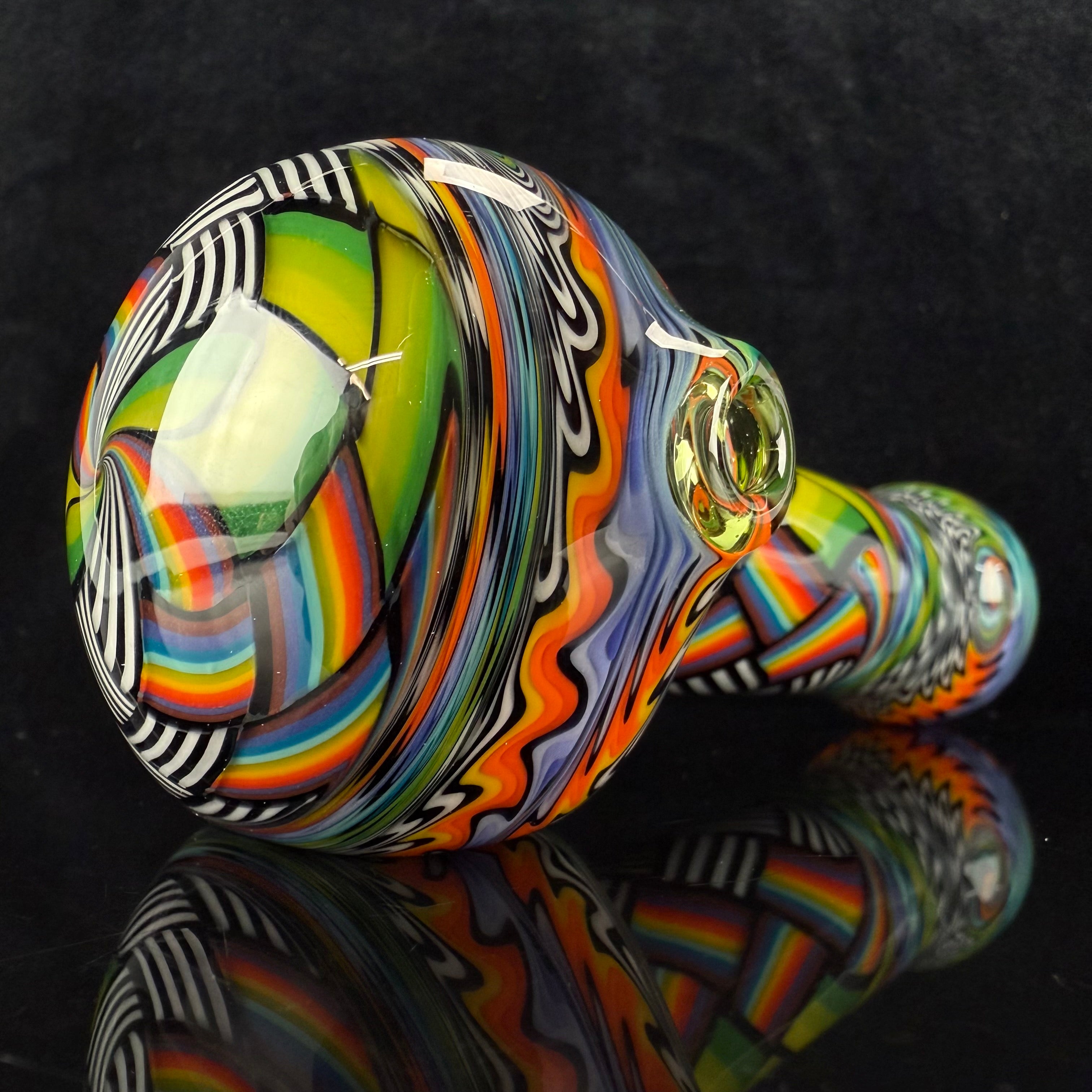 9 Section Heady Basket Weave Spoon #2 by KJH Glass