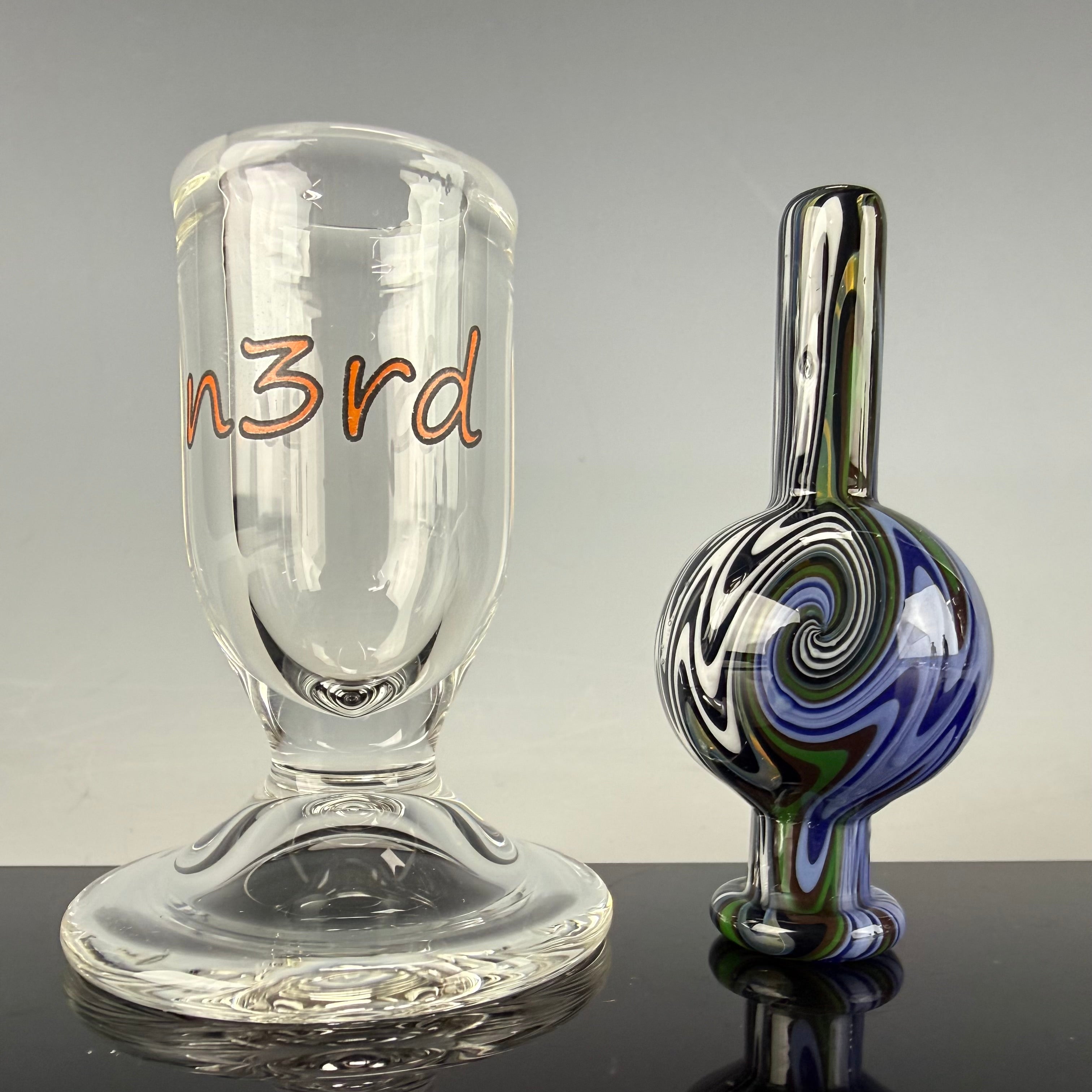 Wig Wag Bubble Cap W/ Stand by N3rd Glass