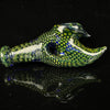 "Green" Double Donut Snakeskin Handpipe by FireKist