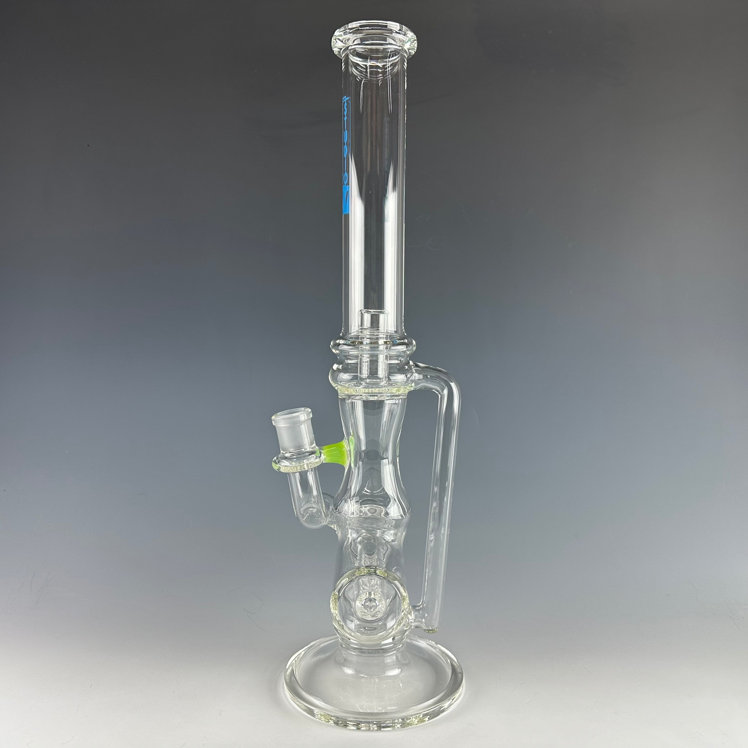 Inline Recycler Waterpipe by Studio V Glass