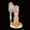 Gold Fumed Pillar Disc Recycler by Leisure Glass