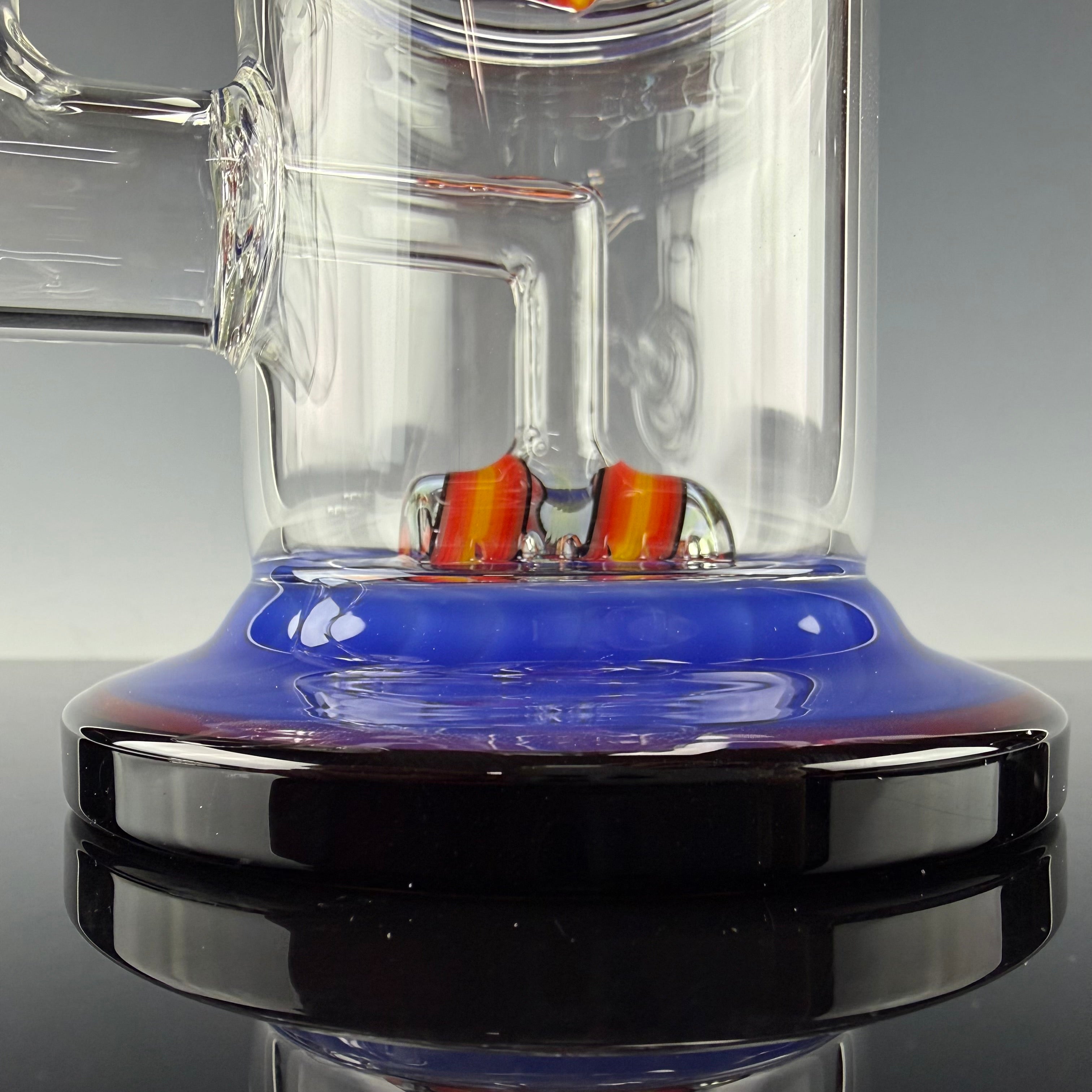 "Blue Cheese" (Full Color Foot & Mouthpiece)  Double Hex by Toro Glass