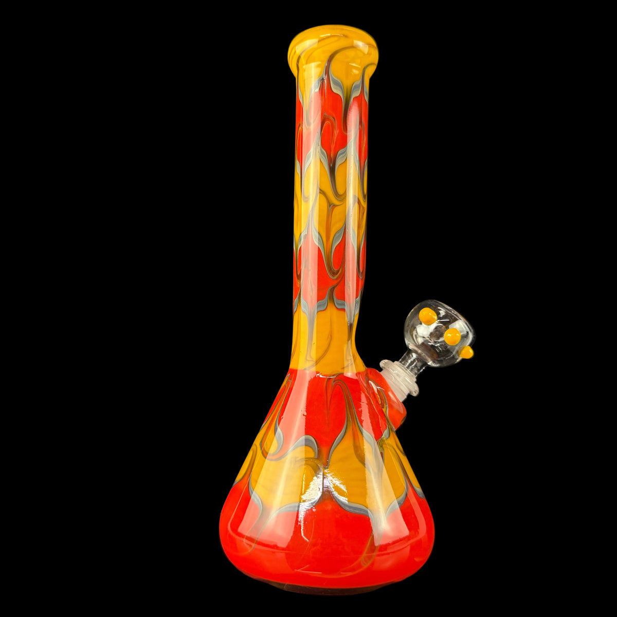 Full Color Surface Worked 38mm Waterpipe by Mary Jane's Glass