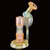 Gold Fumed Pillar Disc Recycler by Leisure Glass