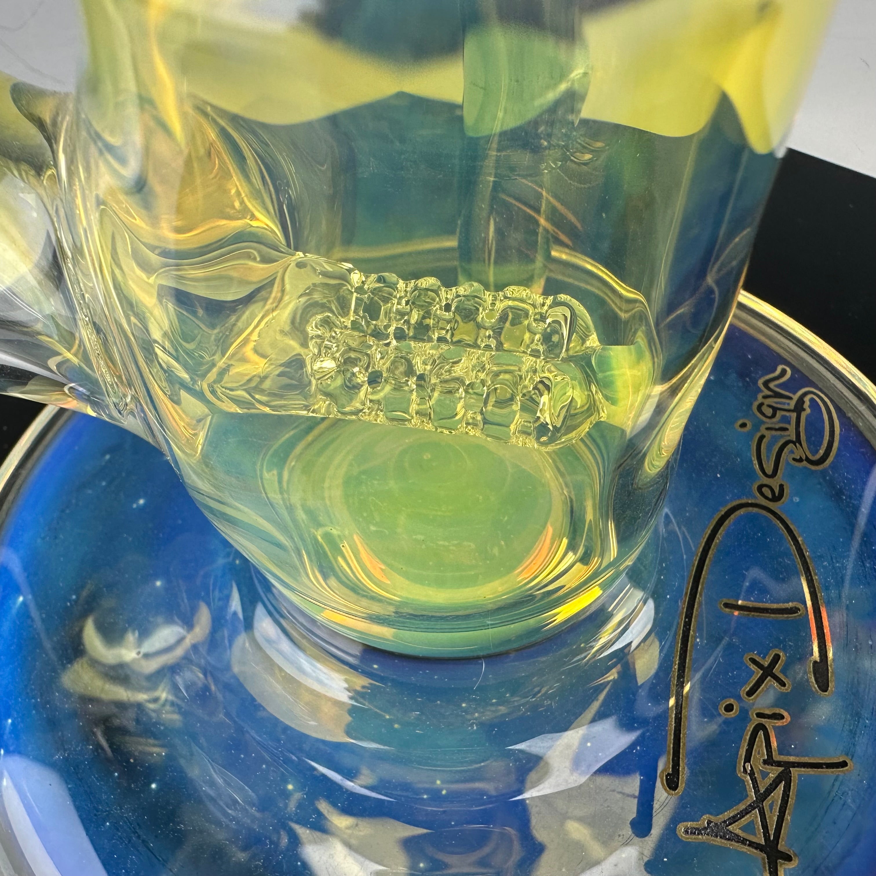 "Blue Stardust, White" Silver Fume Double Stemline 45 X 5mm by Apix Designs