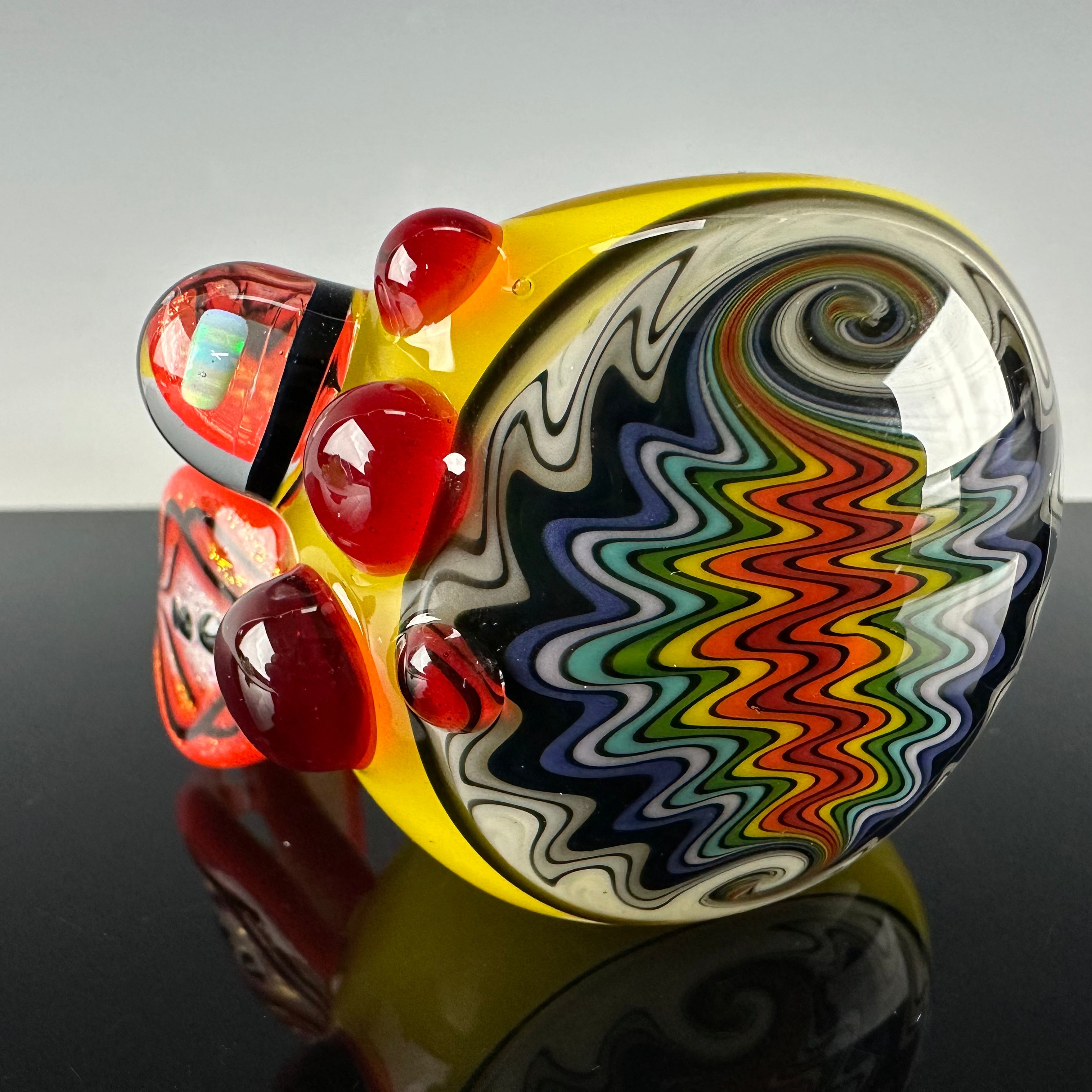 "Canary Rainbow" Reversal Spoon by Blossom Glass