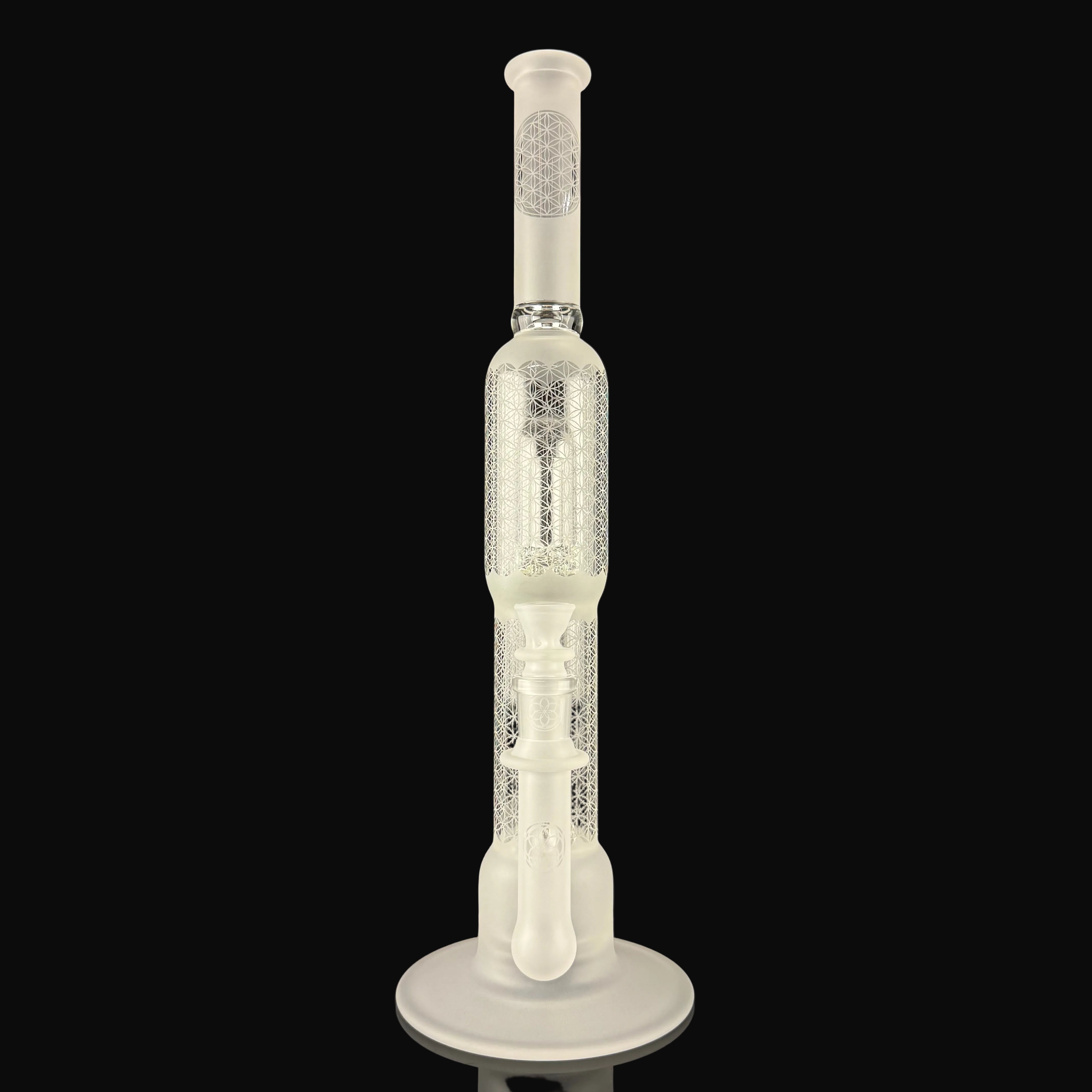 "Sacred G Etched" Dub Lace Sphere V3 by SOL Glassworks