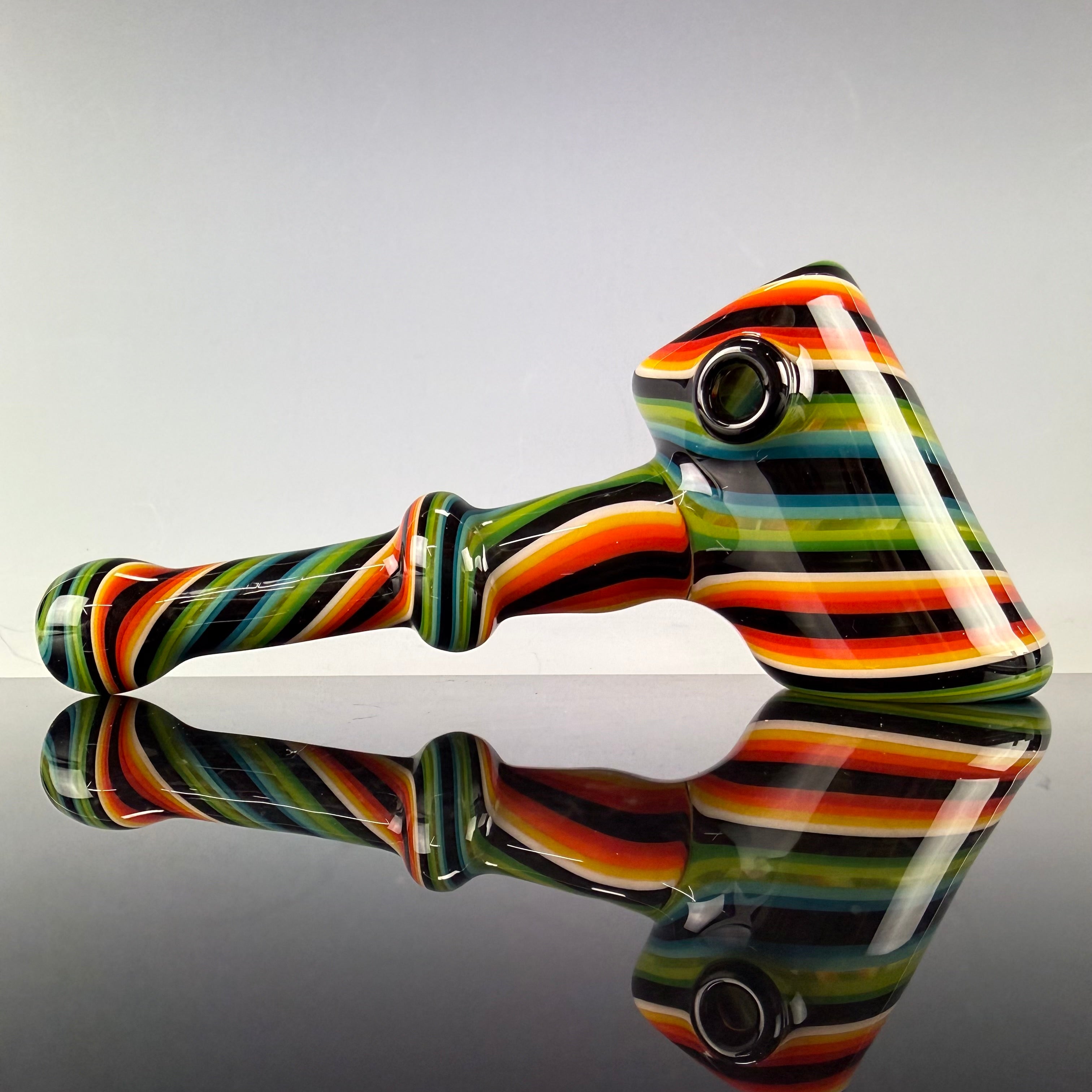 Multicolor Lineworked Hammer by Carsten Carlile