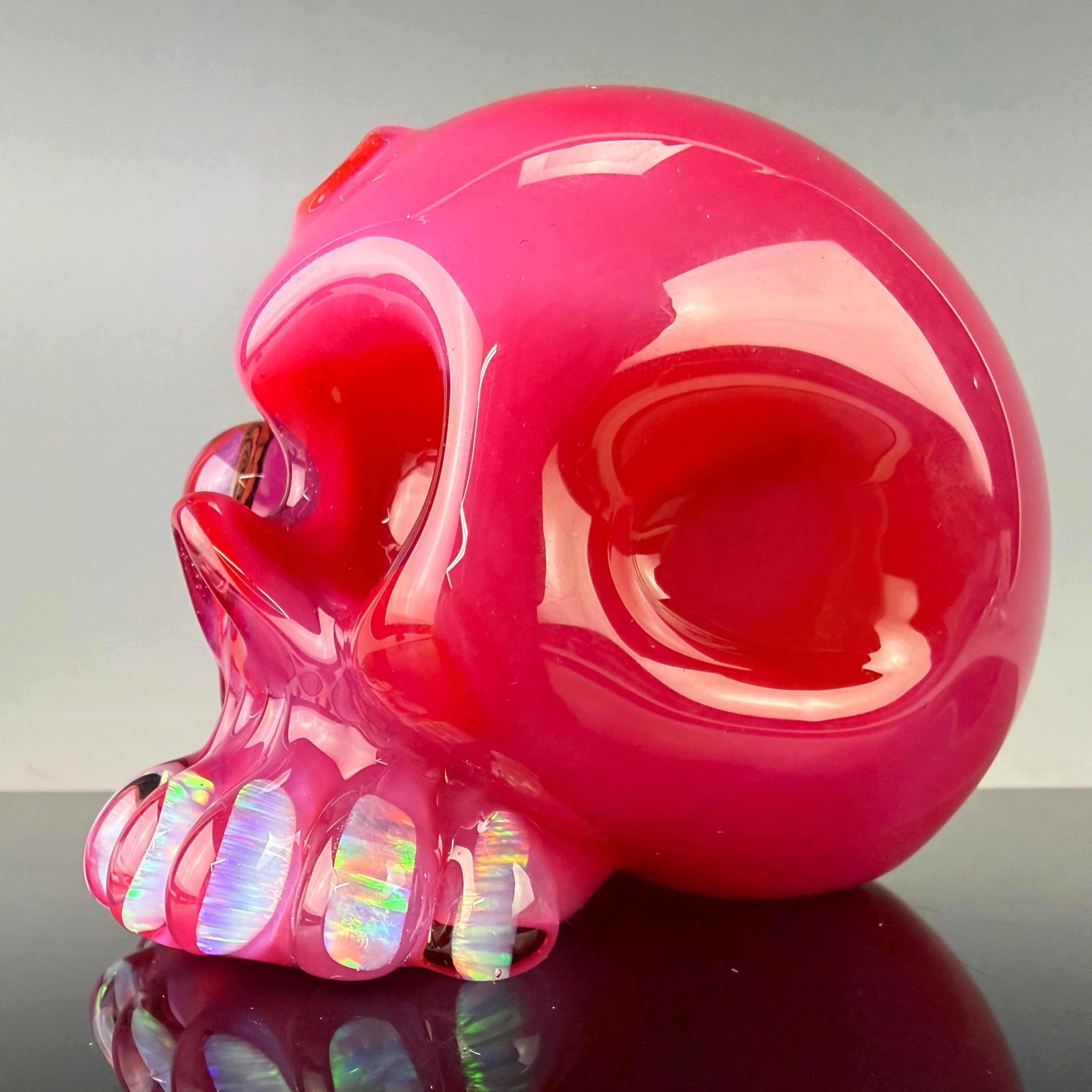 "Pink Slyme over Poppy" Skull Shredder by Carsten Carlile