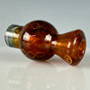 Amber "DNA" Bubble/Spinner Cap by Mothership Glass