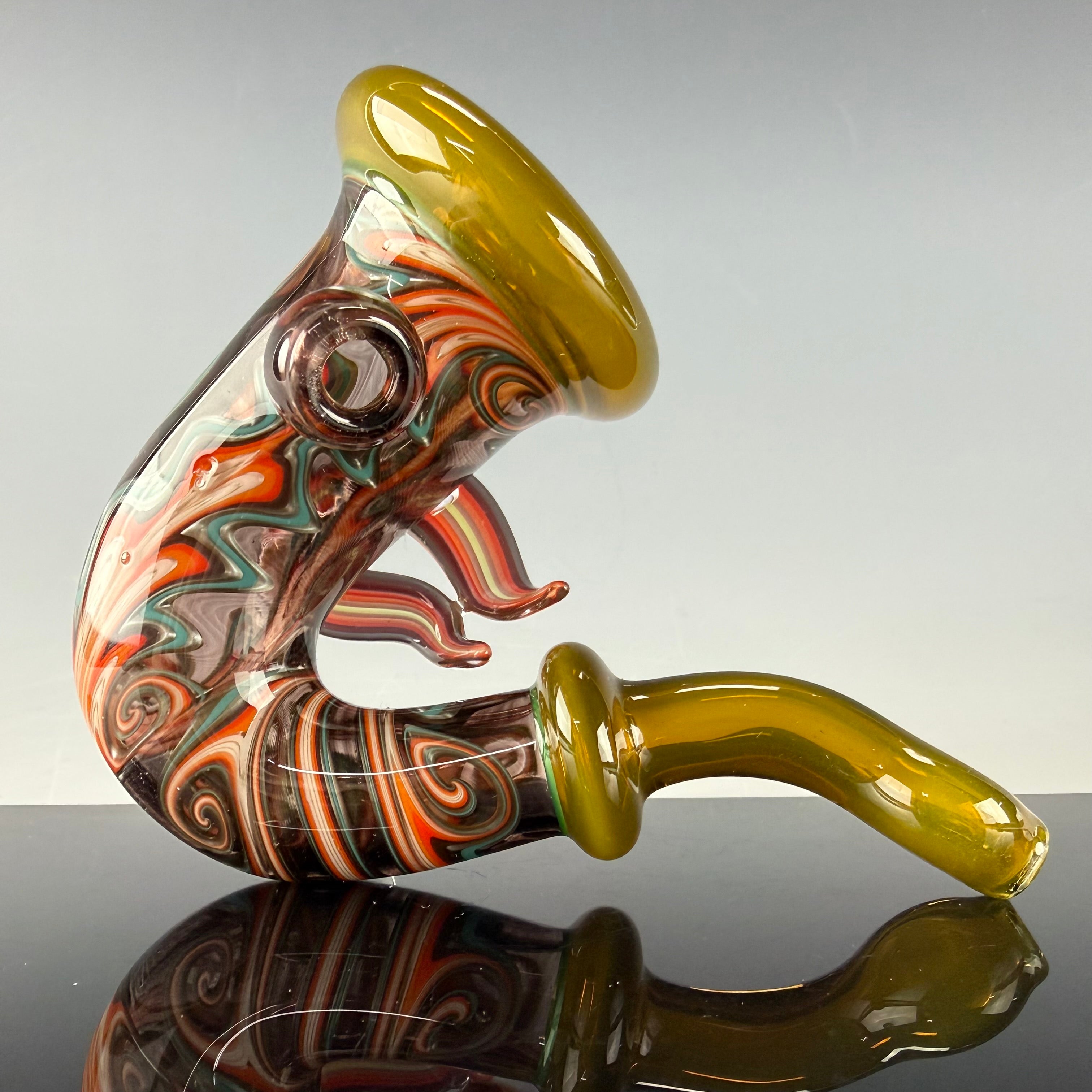 Texas Sun Sherlock W/ Flat Cane Sherlock by Slob Glass