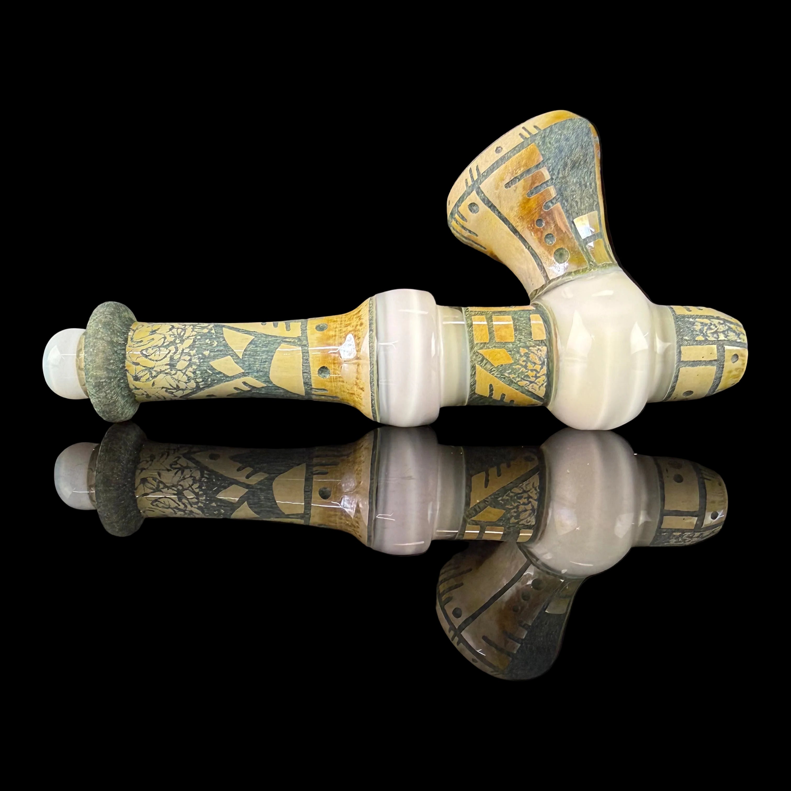 Medium "Blue Moon, Dense Ghost" Peace Pipe by Corey Clark