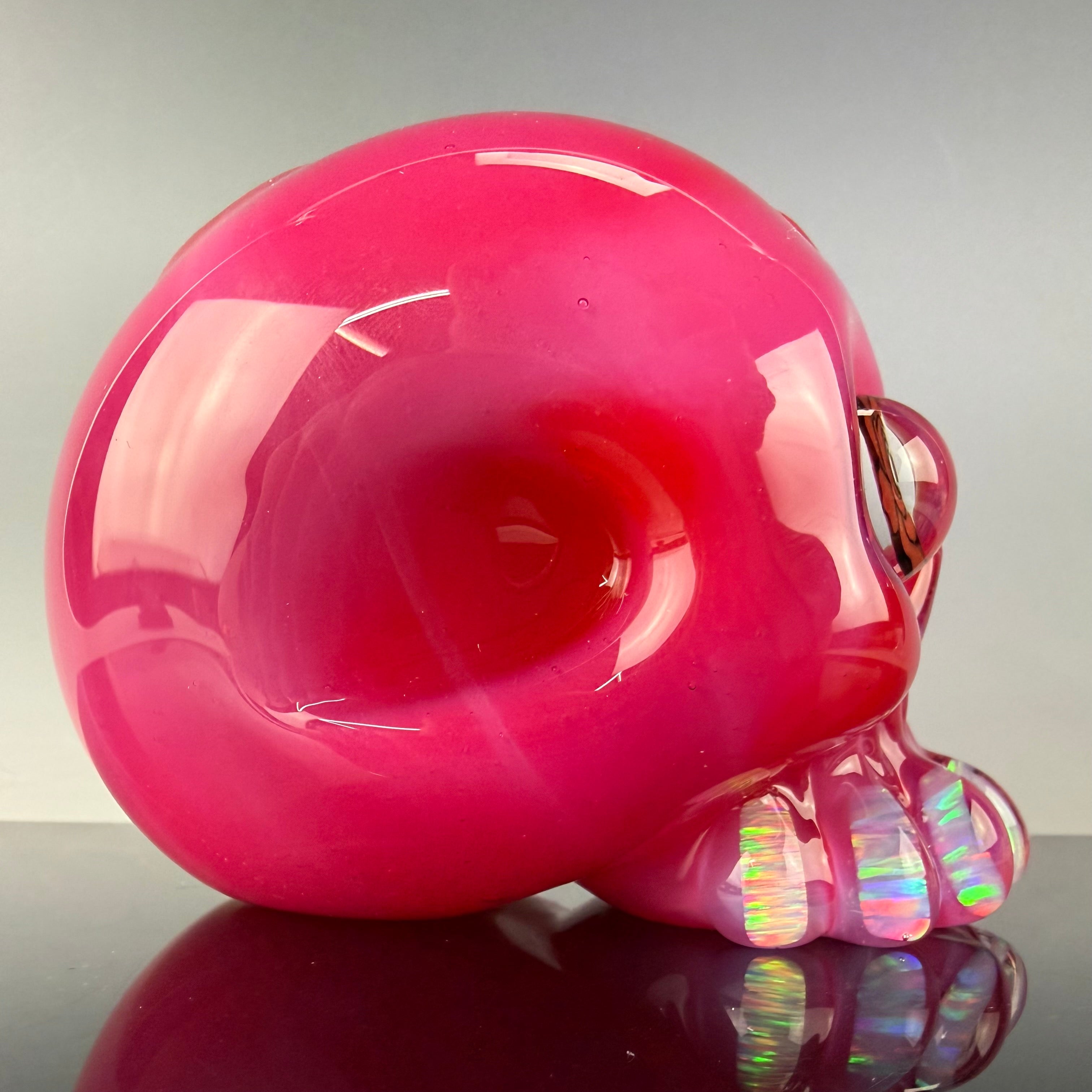"Pink Slyme over Poppy" Skull Shredder by Carsten Carlile