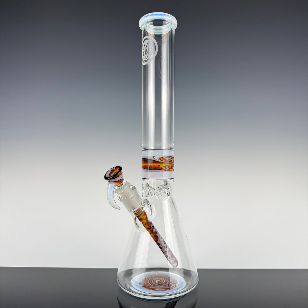"Ghost" Sectional 16" Wig Wag Beaker by OJ Flame
