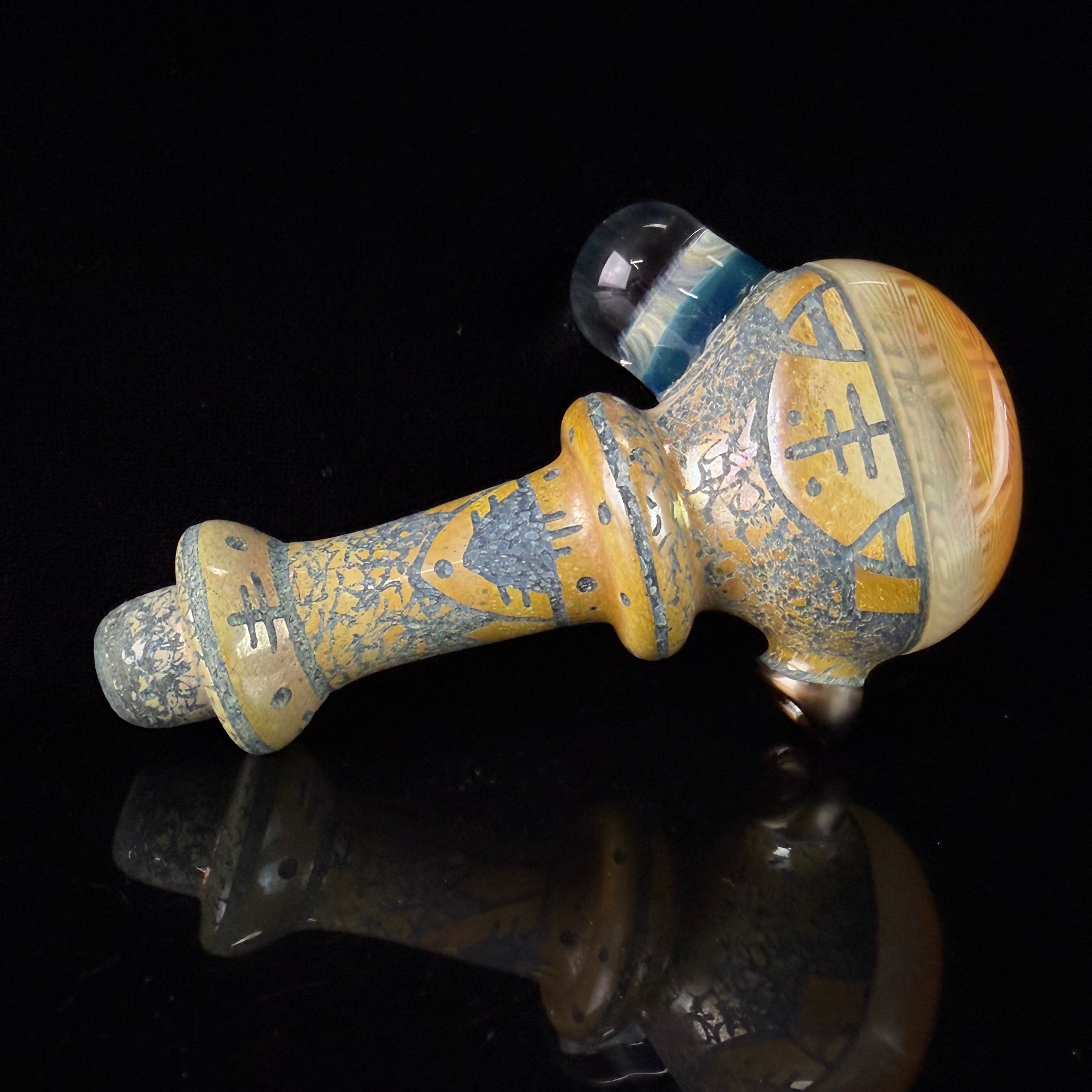 Hand Carved Handpipe by Corey Clark X OG Tubes