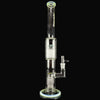 "White & Green Sparkle" (Worked) 7/13 Waterpipe by Toro Glass