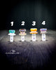 "Elements" Color & Clear Multihole Slides 14mm & 18mm by Mobius Glass