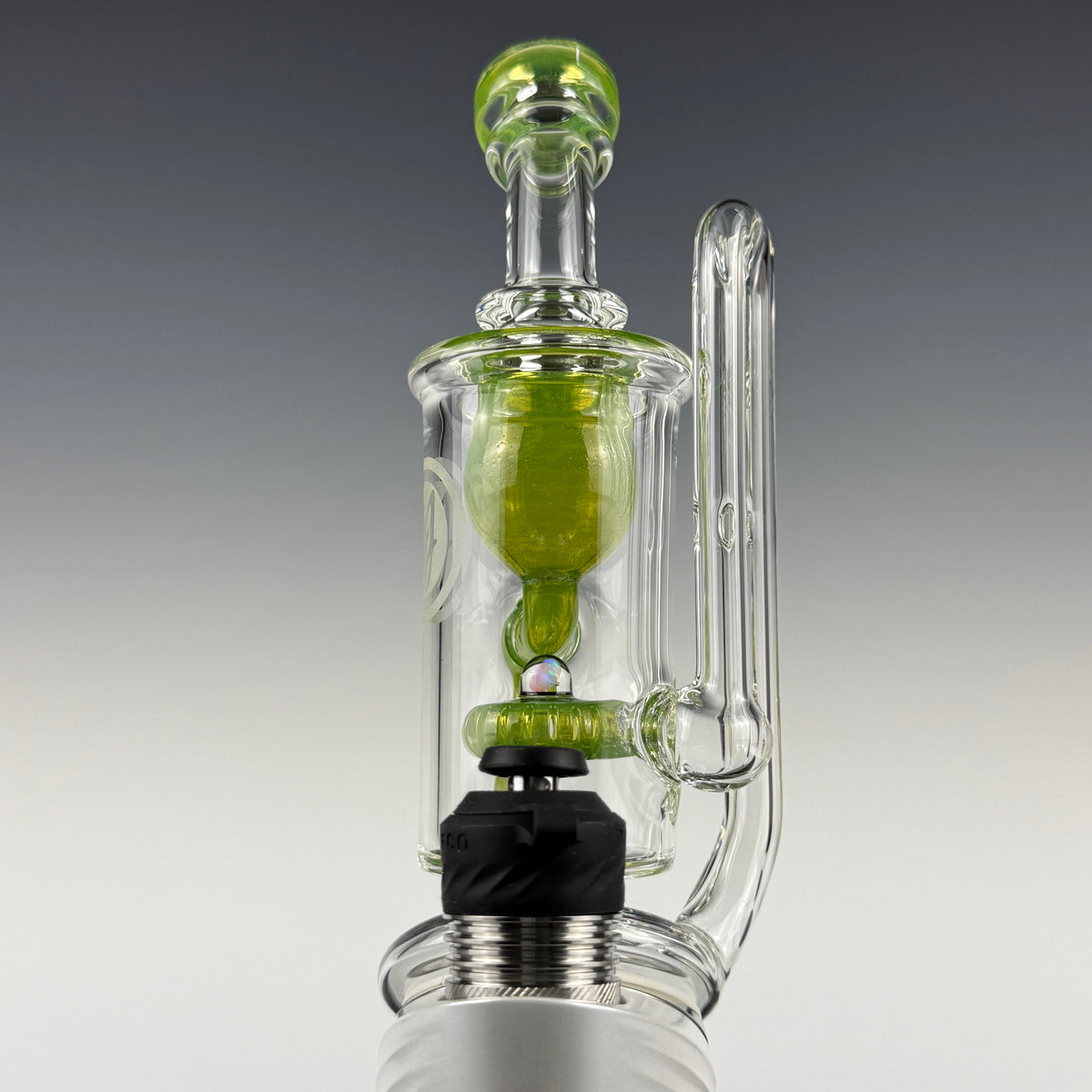 "Lime Drop" Opal Perc Incycler Puffco Top by OJ Flame