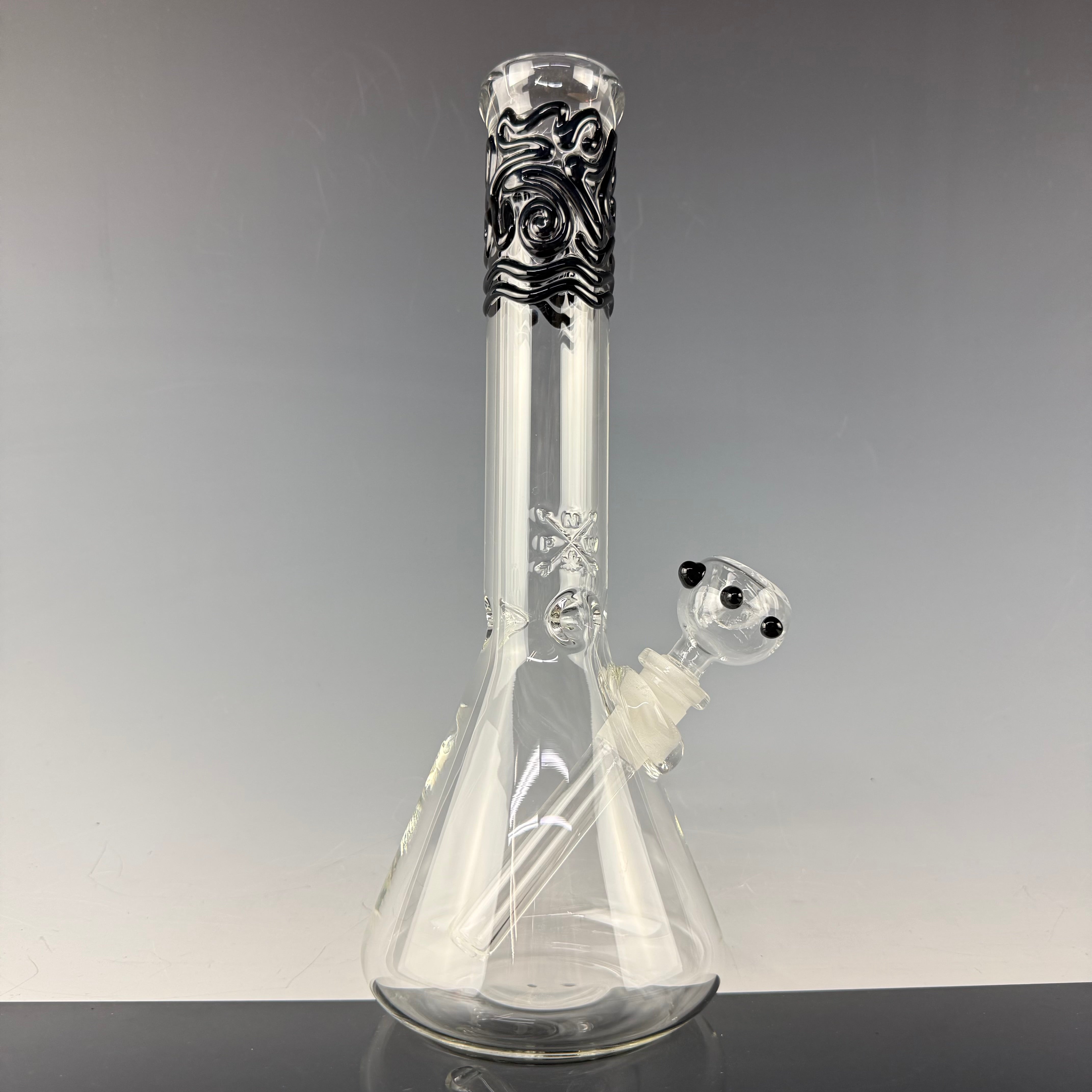 Worked Top 38mm Beaker Waterpipe by Mary Jane's Glass