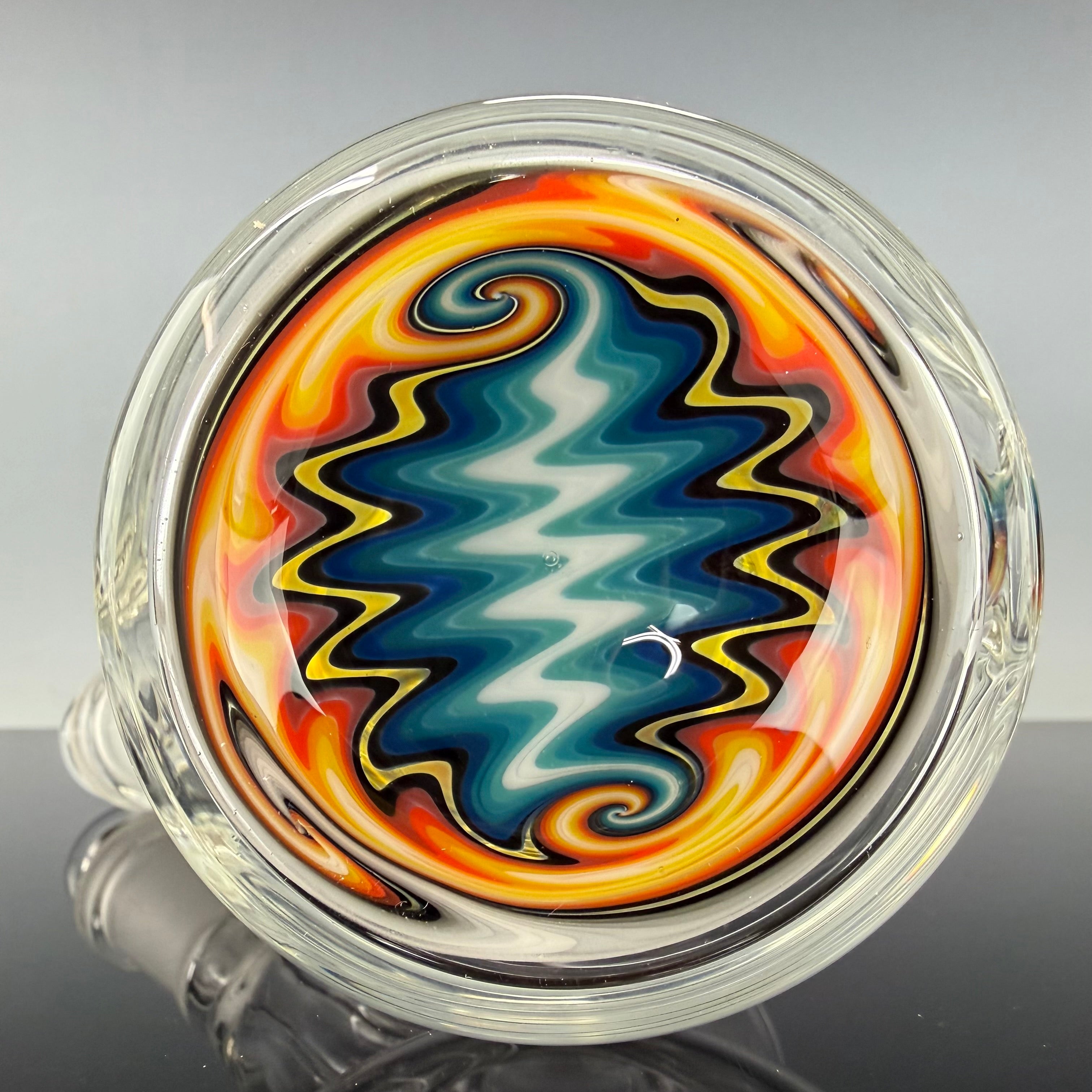 "Fire & Ice" Wig Wag Mini Tube by N3rd Glass