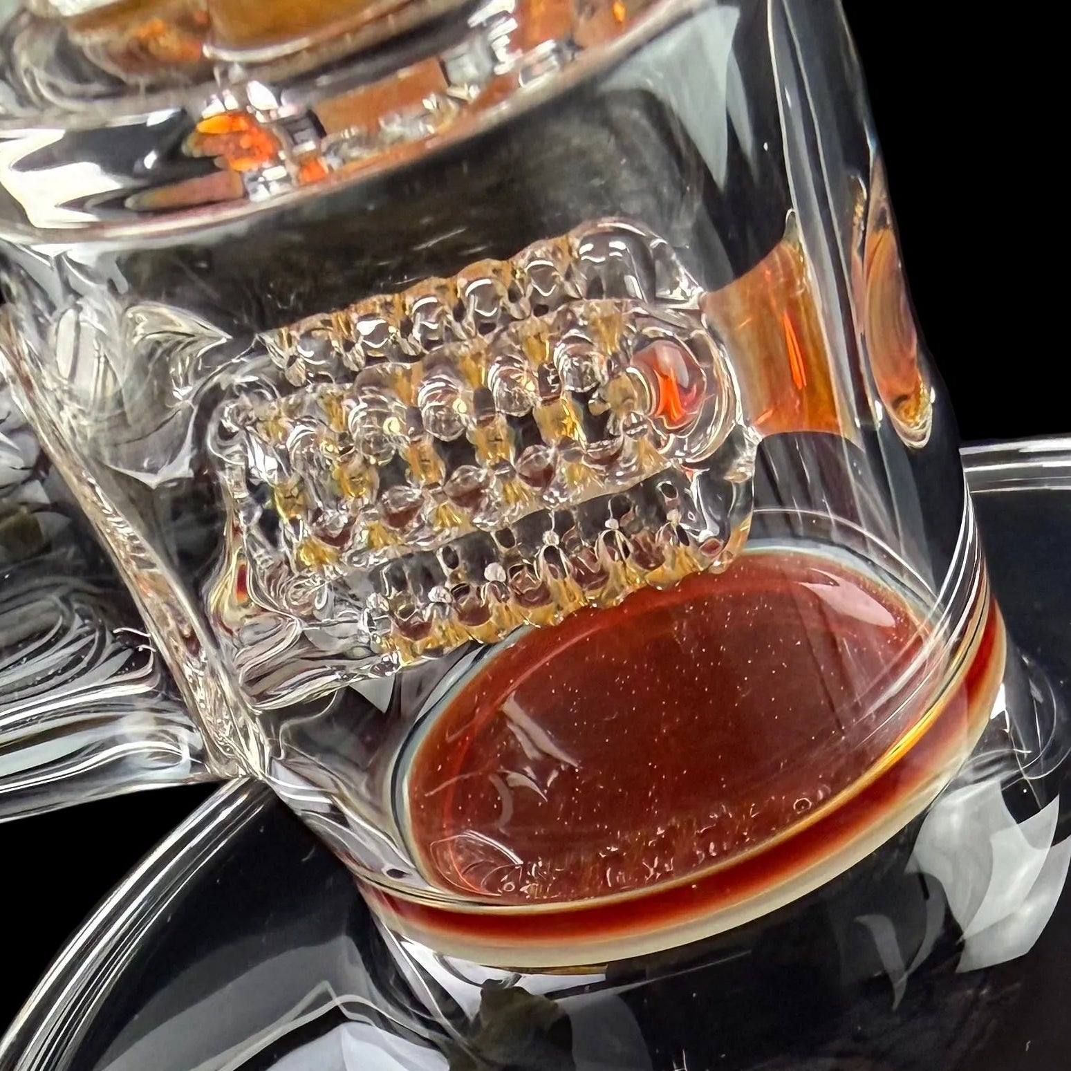 PA "NS Yellow X Pomegranate" 44 X 4 3 Line 9.5mm 6 Cut to Inv 4 by Sovereignty Glass