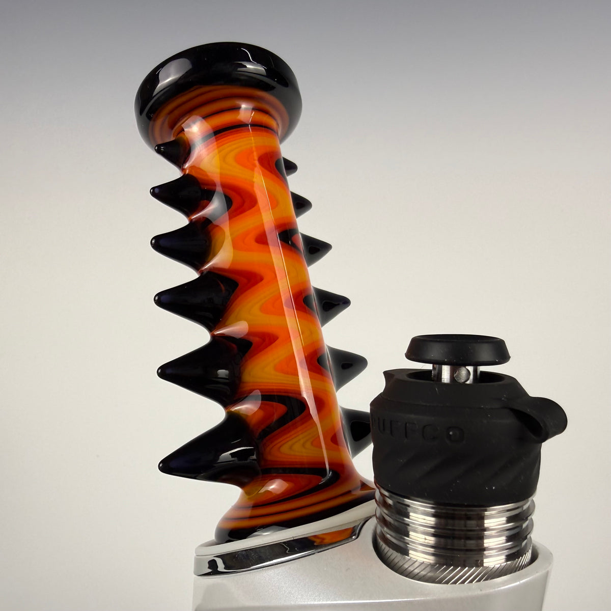 "Multicolor Wig Wag" Spiked Puffco Dry Top by Carsten Carlile