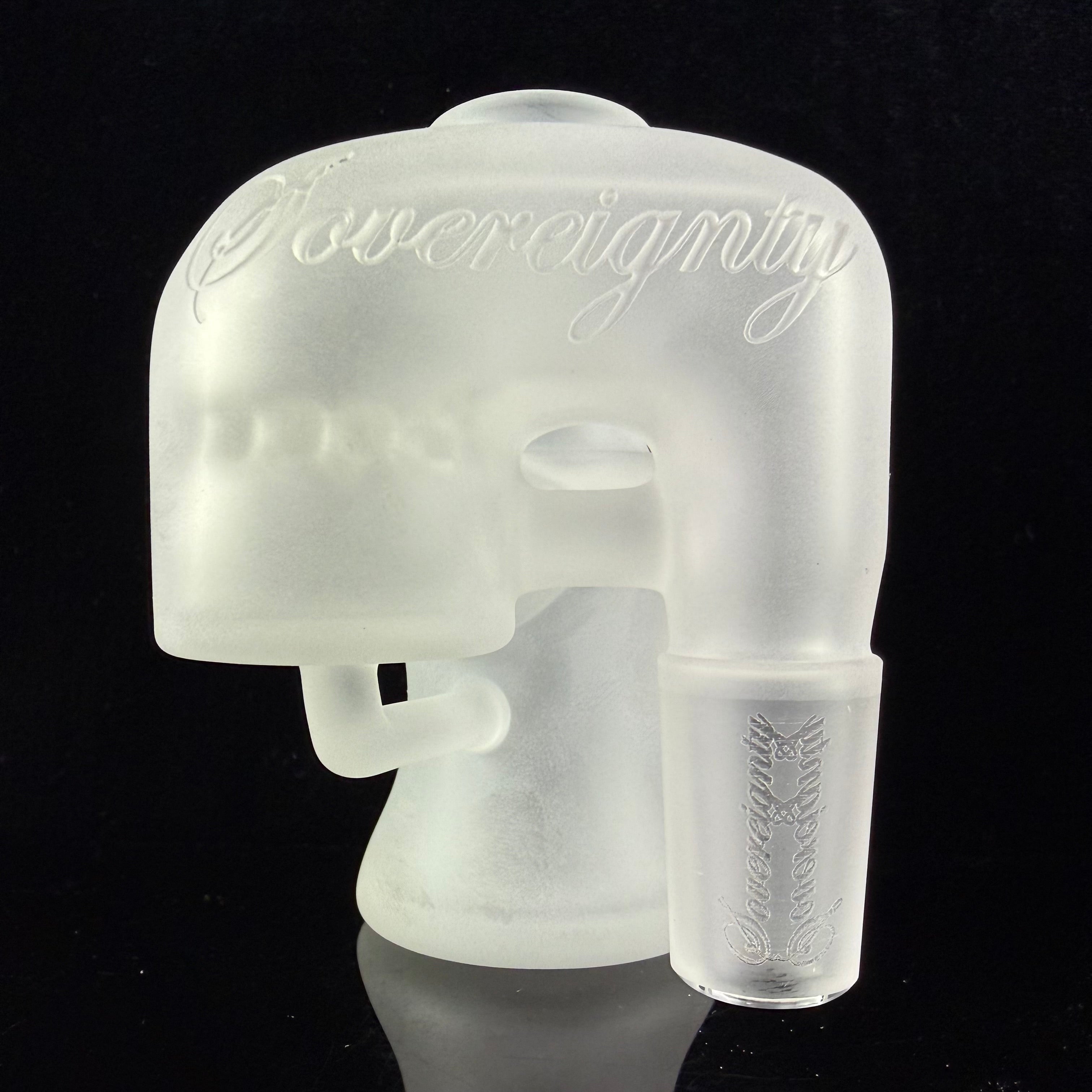 18mm Sandblasted Dry Catcher by Sovereignty Glass
