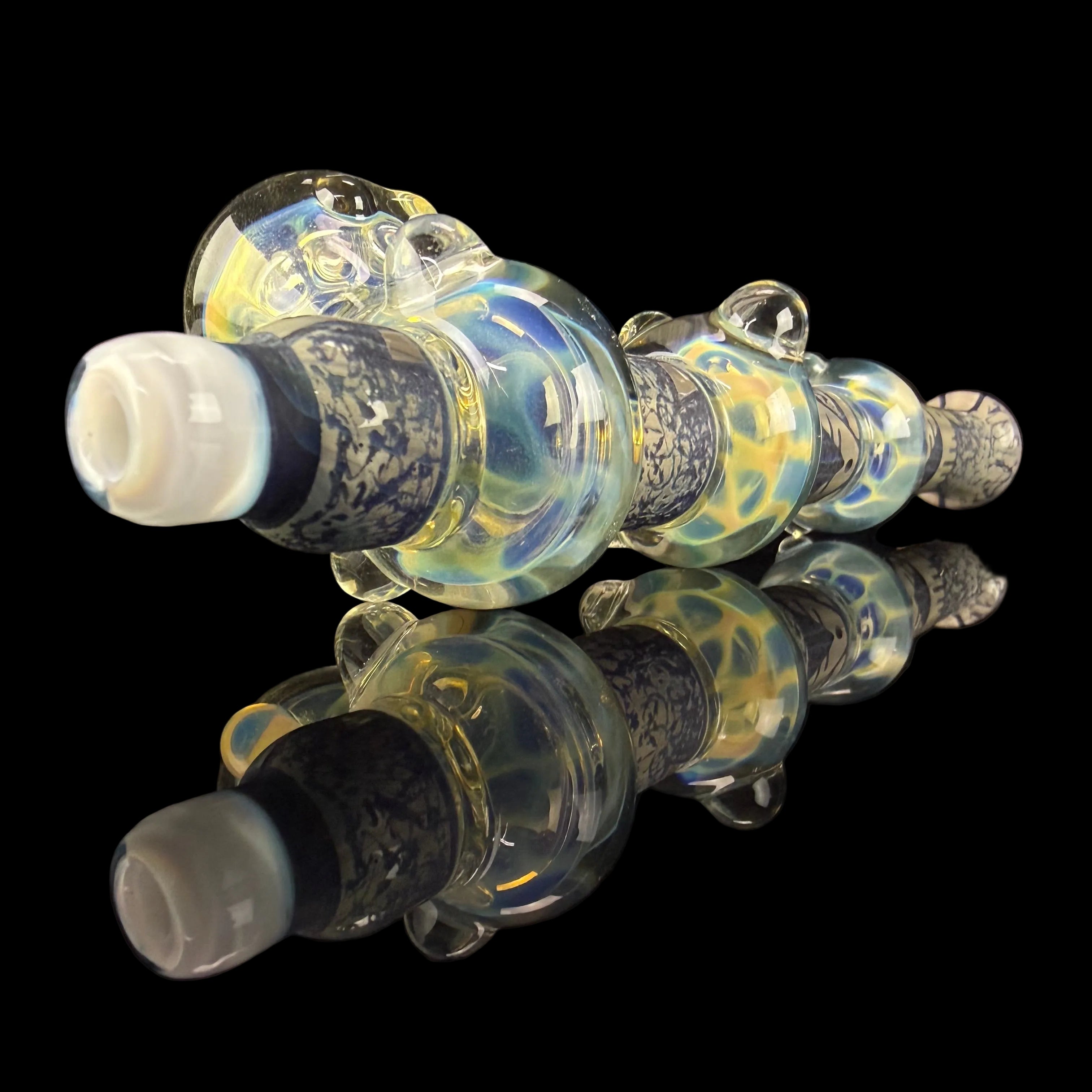 Large "Fume, Blue Moon, Dense Ghost" Peace Pipe by Corey Clark