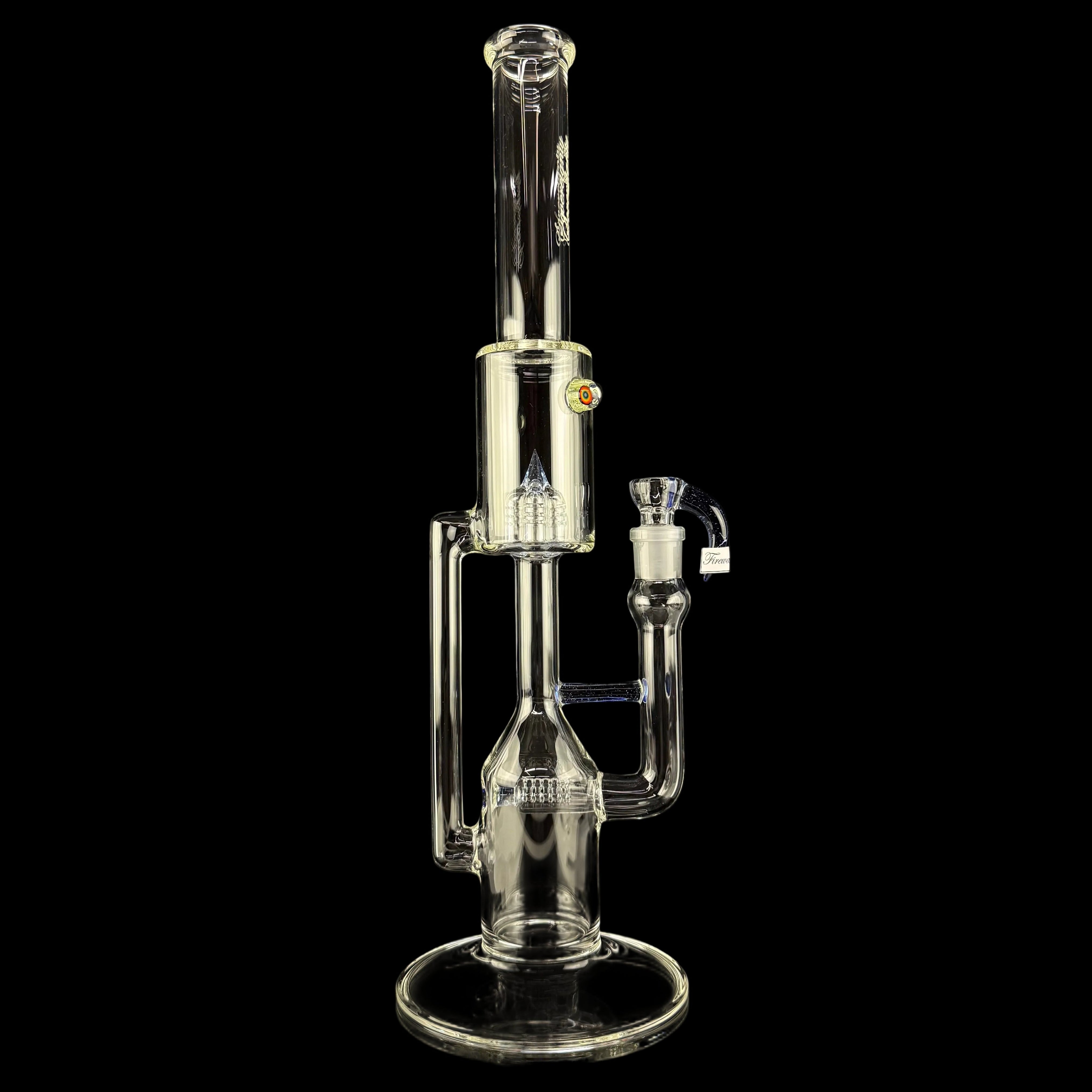 MA "Firewater UV" Full Size Hornet - Stemline 16mm 6 Cut UpGrid + Millie + Splash Guard by Sovereignty Glass