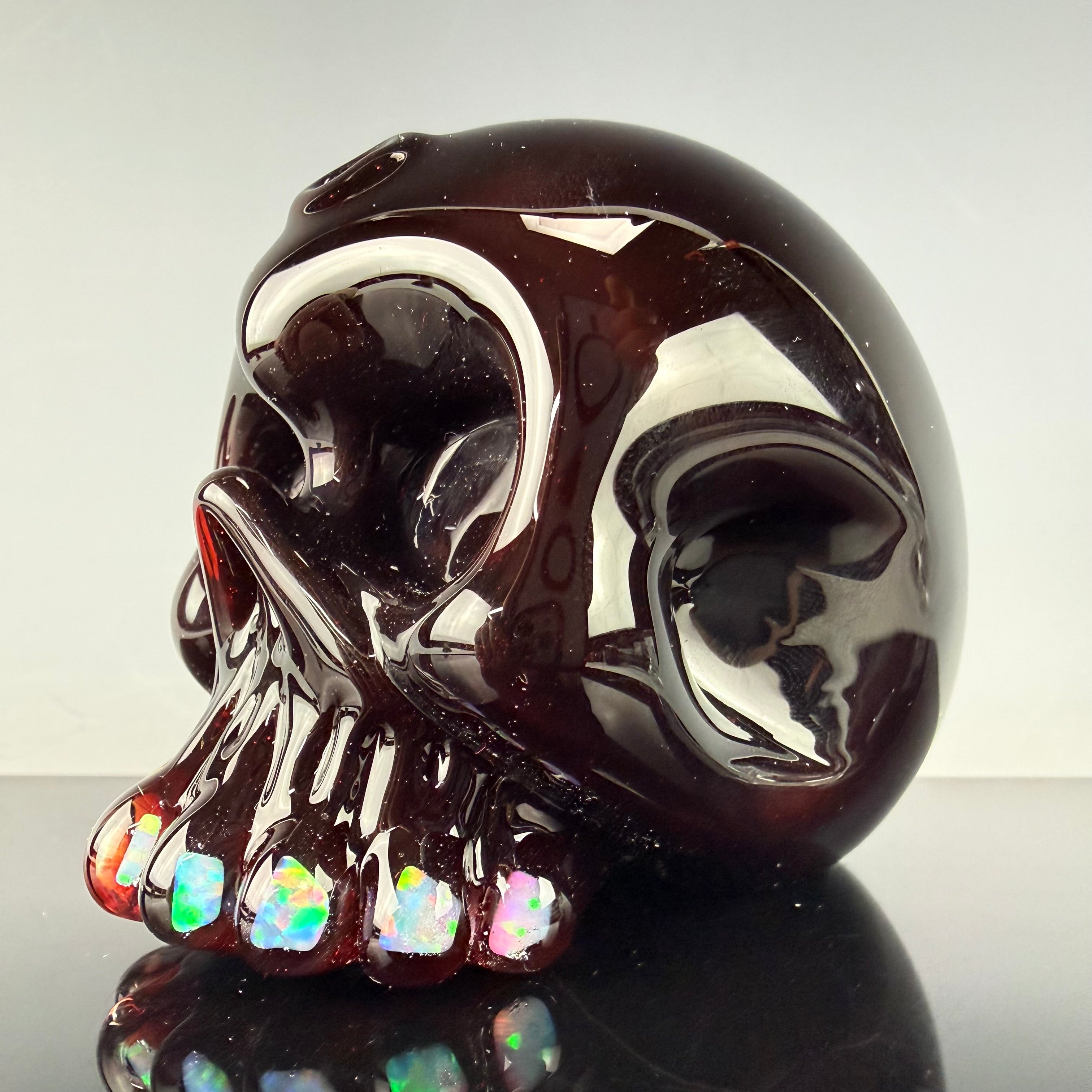 "Candy Apple Red over Dark Red Elvis" Skull Shredder by Carsten Carlile