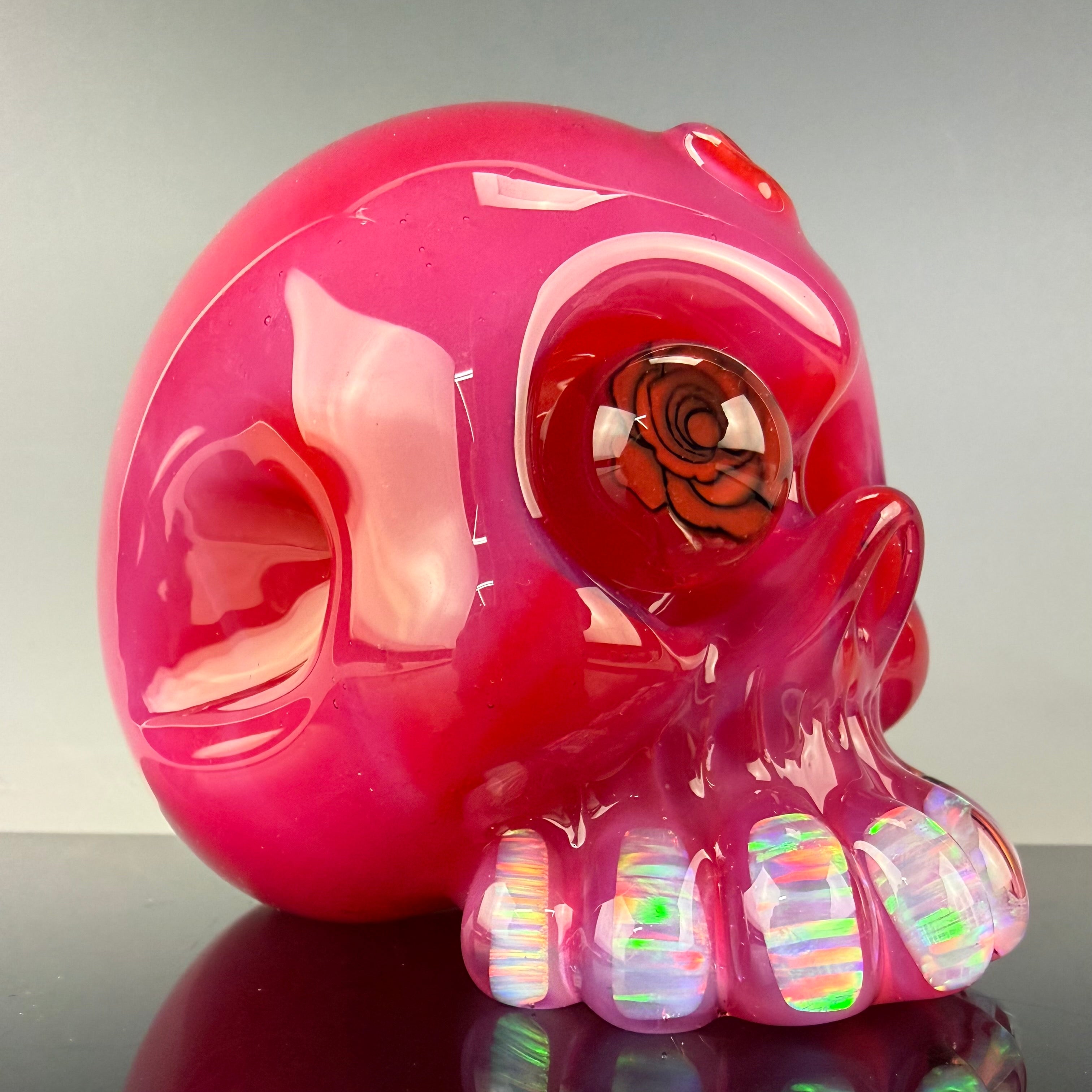 "Pink Slyme over Poppy" Skull Shredder by Carsten Carlile