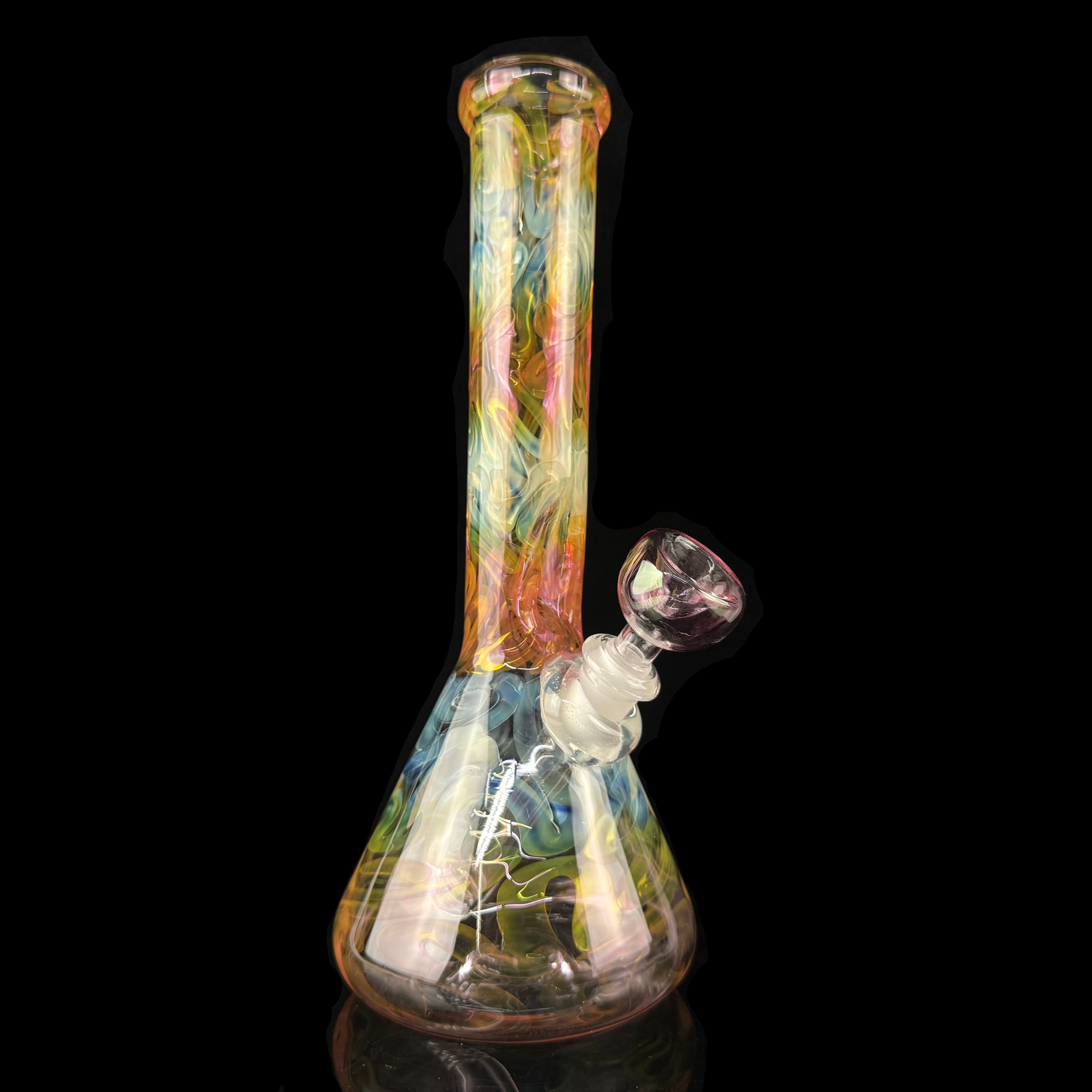 Fully-Gold Fumed 38mm Beaker Waterpipe by Mary Jane's Glass