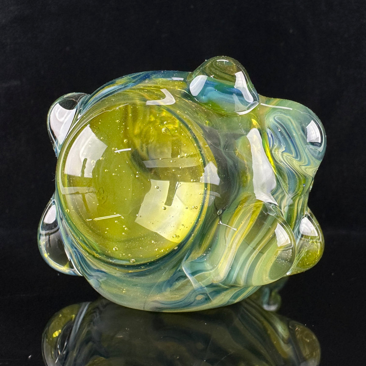 XL Double Fumed Bumpy Spoon #2 by Carsten Carlile – Art Dogs Glass Shop