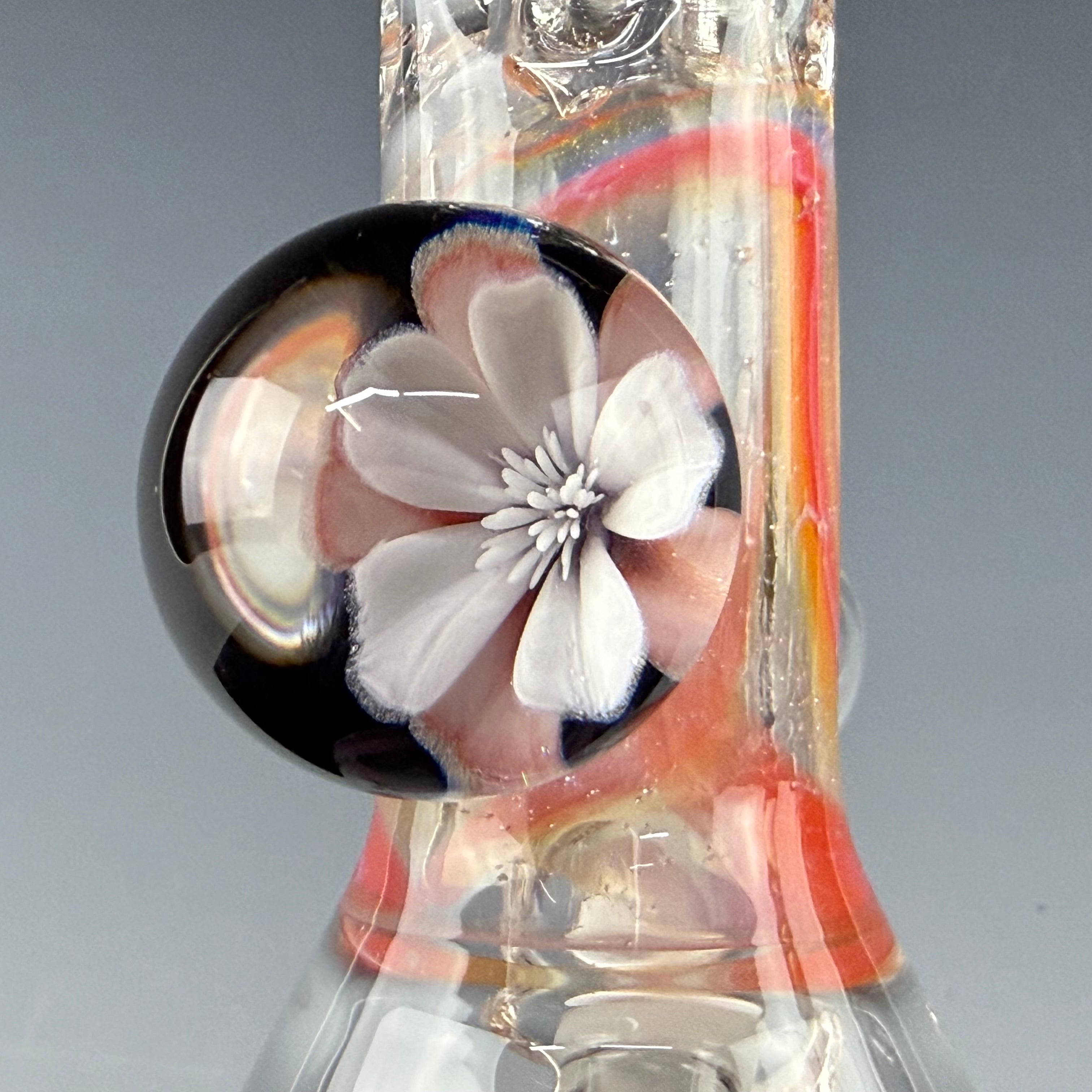 Worked Beaker W/ Implosion Marble #1 by Mary Jane's Glass X Nobody Glass