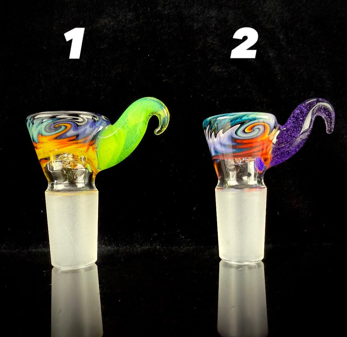 Worked 18mm 4 Hole Martini by KJH Glass