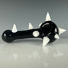 "Jet Black & White" Spiked Handpipe by Carsten Carlile