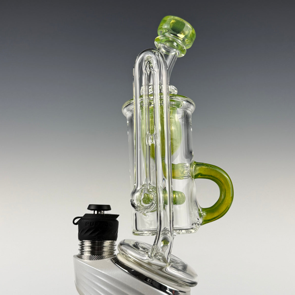 "Lime Drop" Opal Perc Incycler Puffco Top by OJ Flame