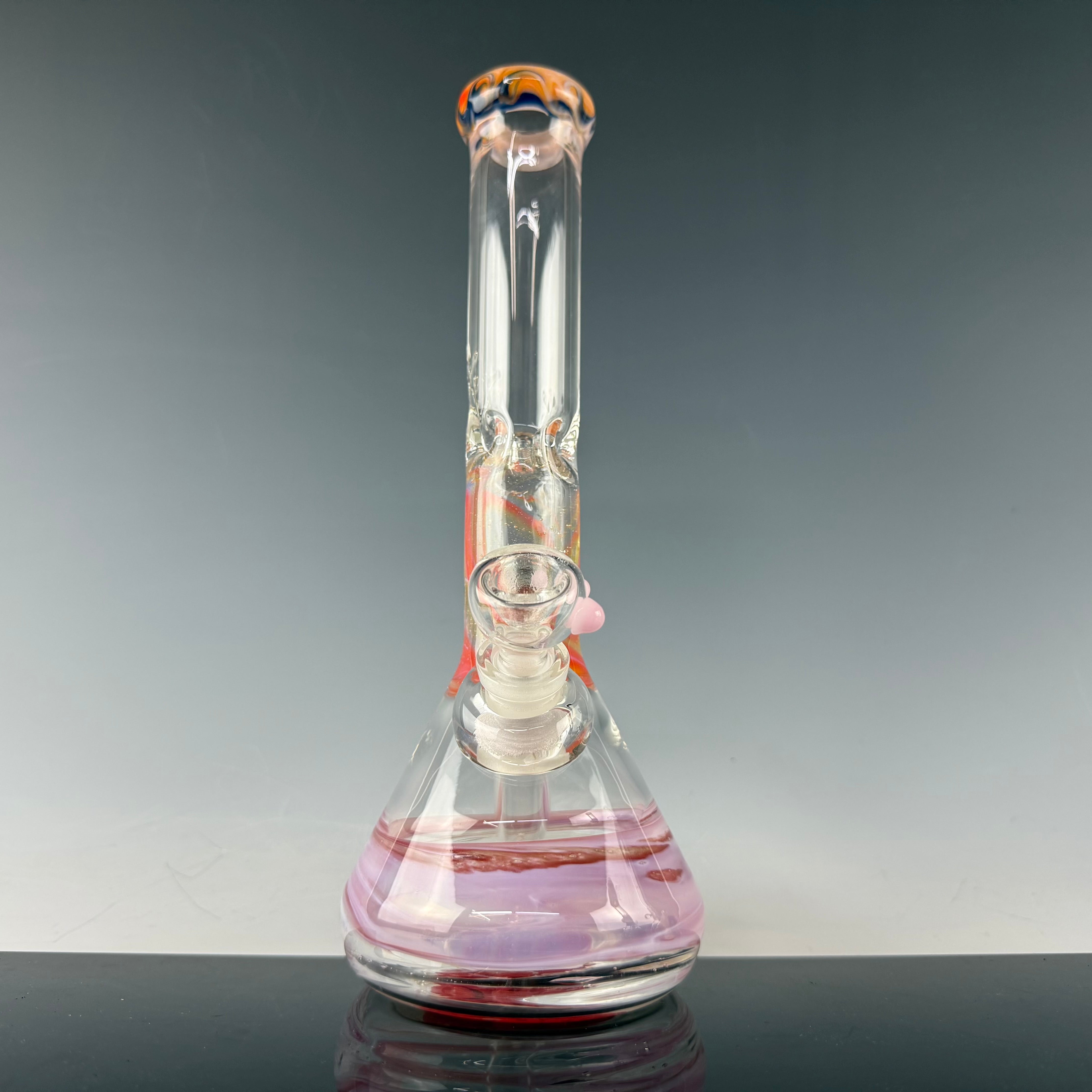 Worked Beaker W/ Implosion Marble #1 by Mary Jane's Glass X Nobody Glass