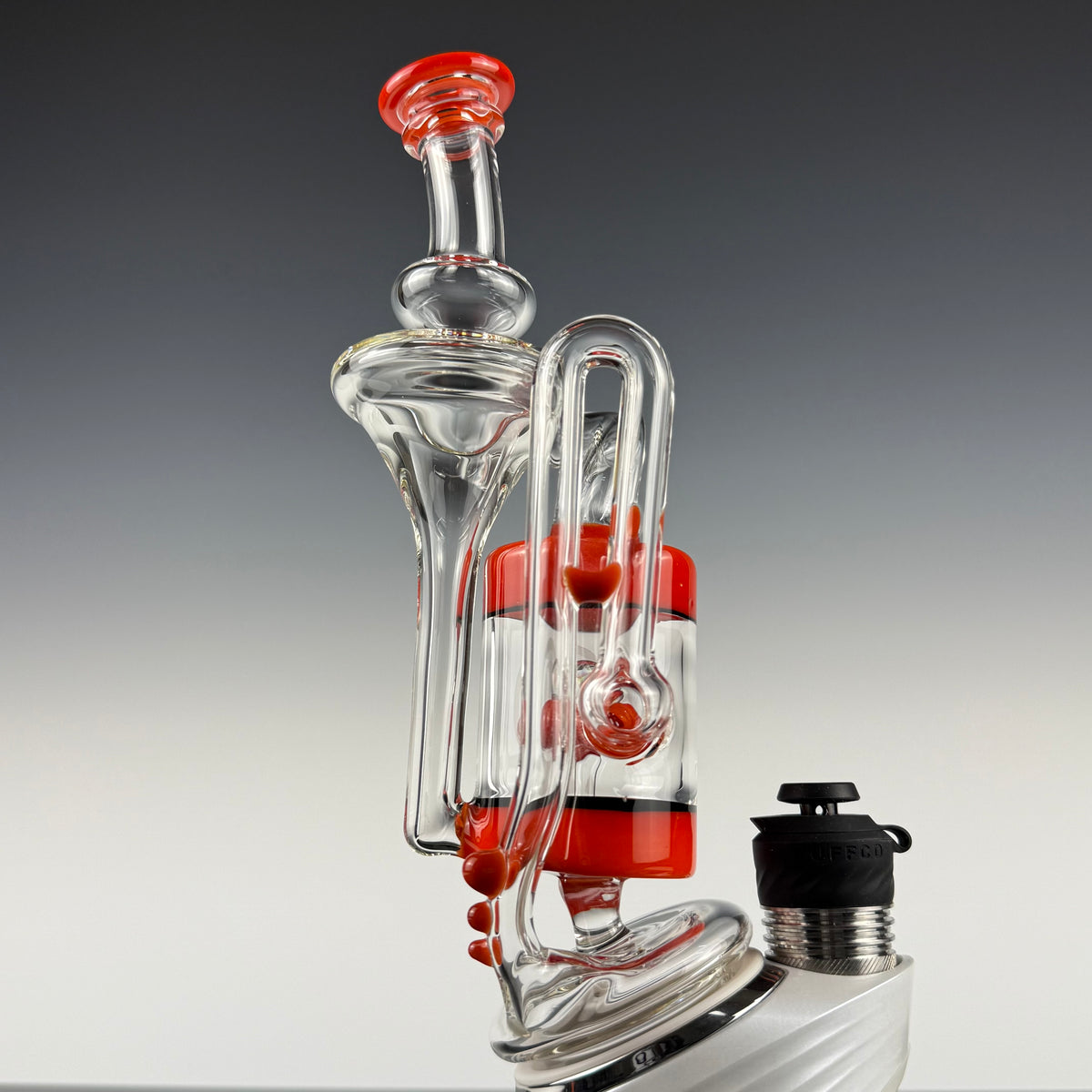 "Burnt Orange" Opal Perc Recycler Puffco Top by OJ Flame