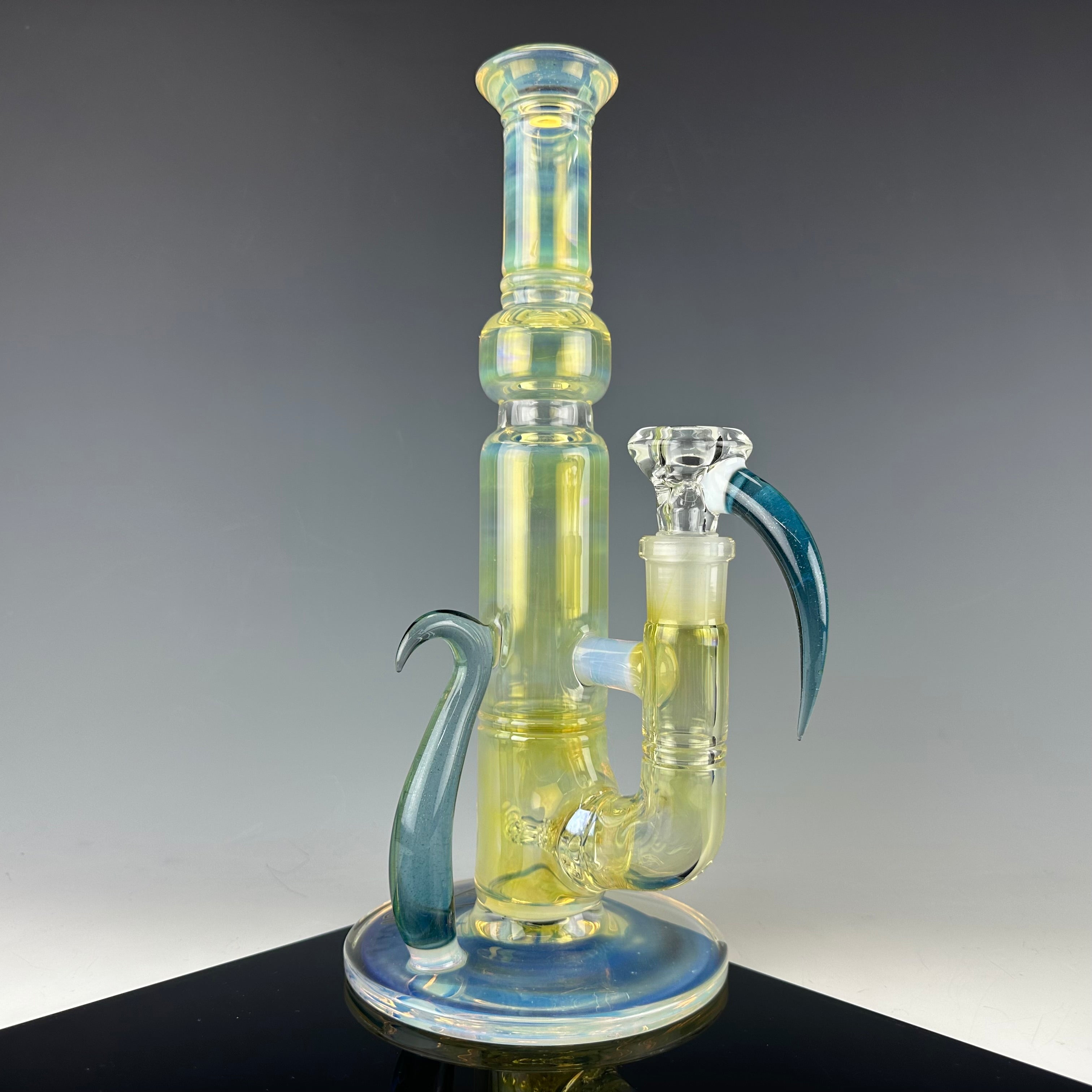 "Blue Stardust, White" Silver Fume Double Stemline 45 X 5mm by Apix Designs