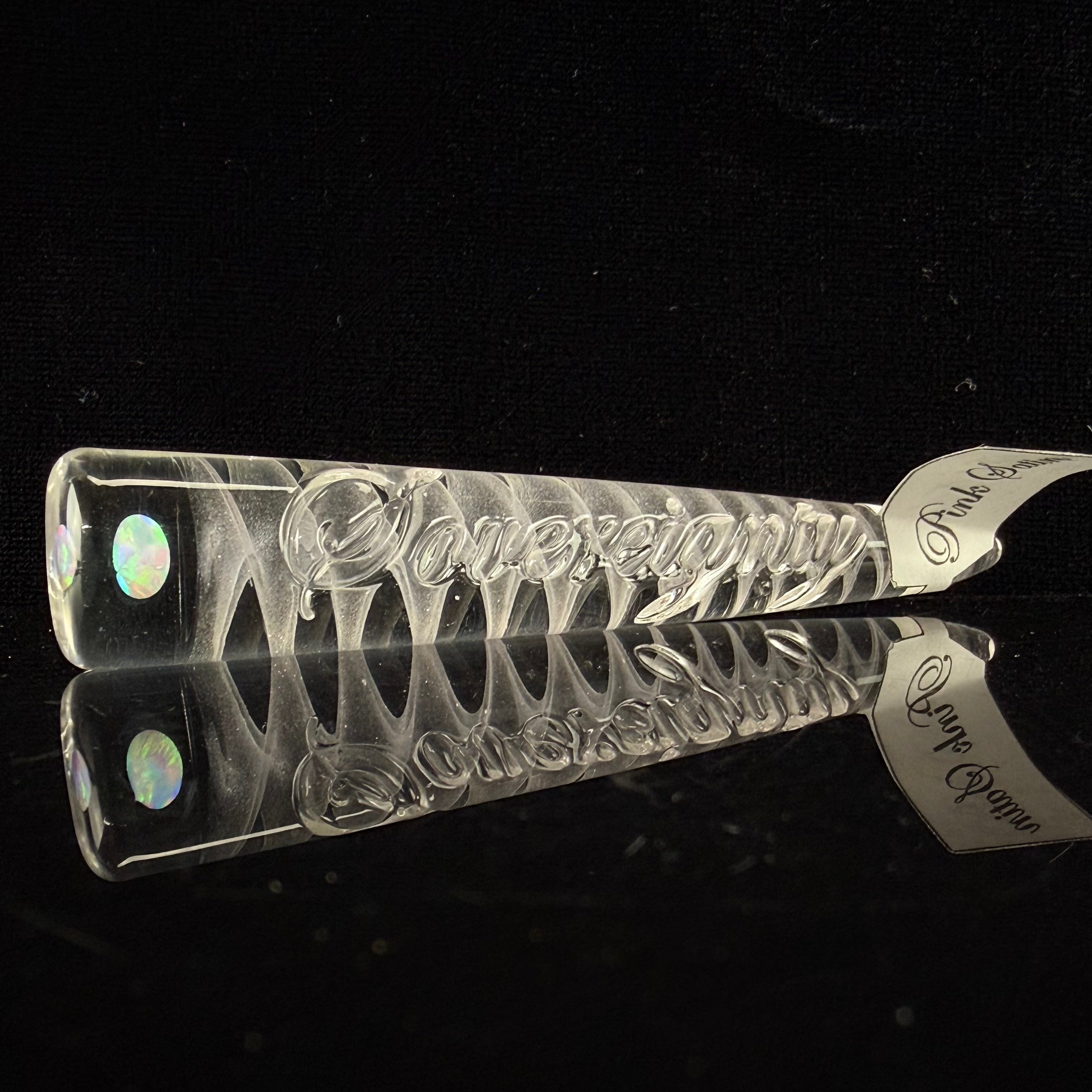 "Pink Satin" Opal Encased Bowl Poker by Sovereignty Glass