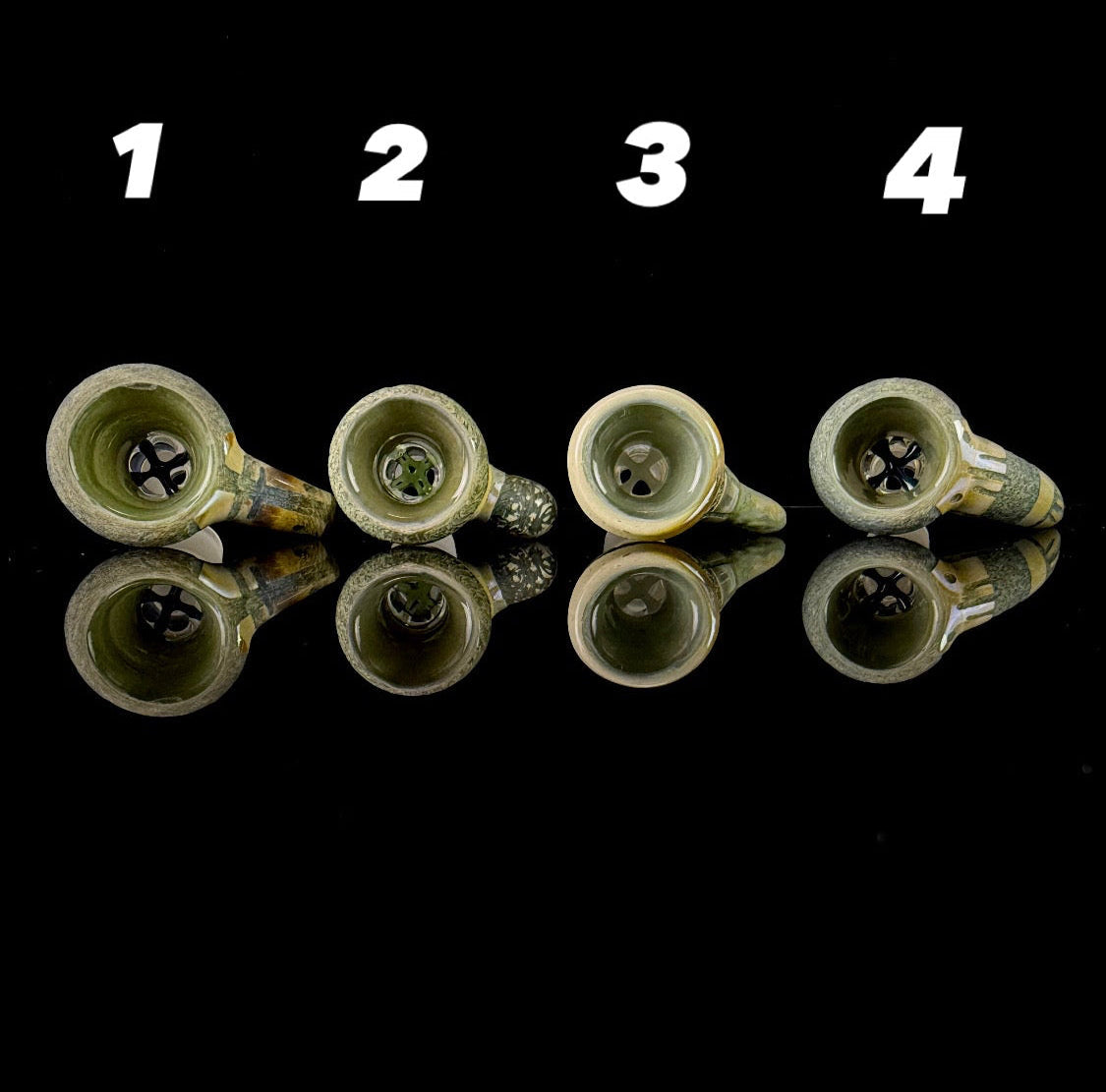 14mm Hand Carved 4 Hole Slide by Corey Clark