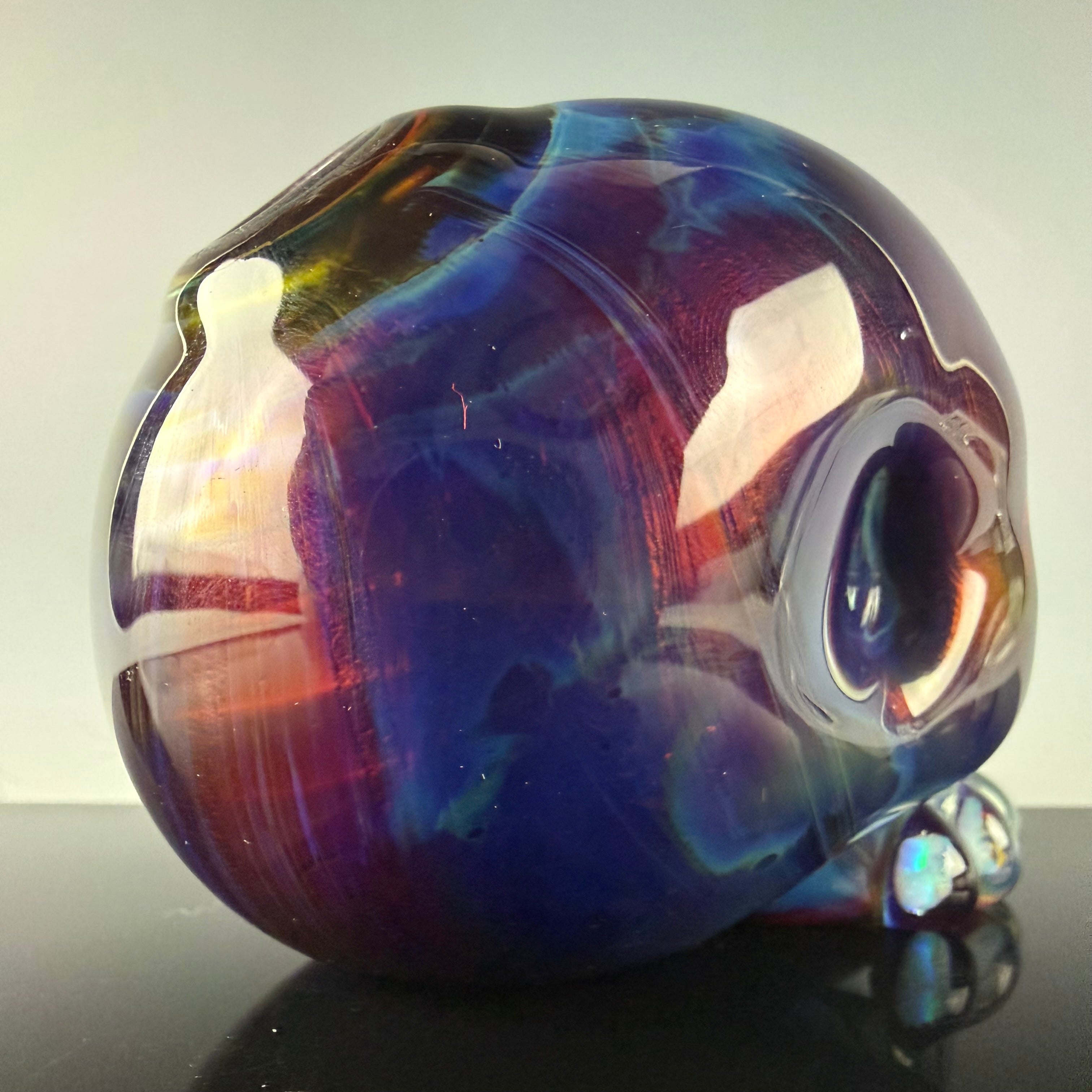 "Amber Purple over Electrum" Skull Shredder by Carsten Carlile
