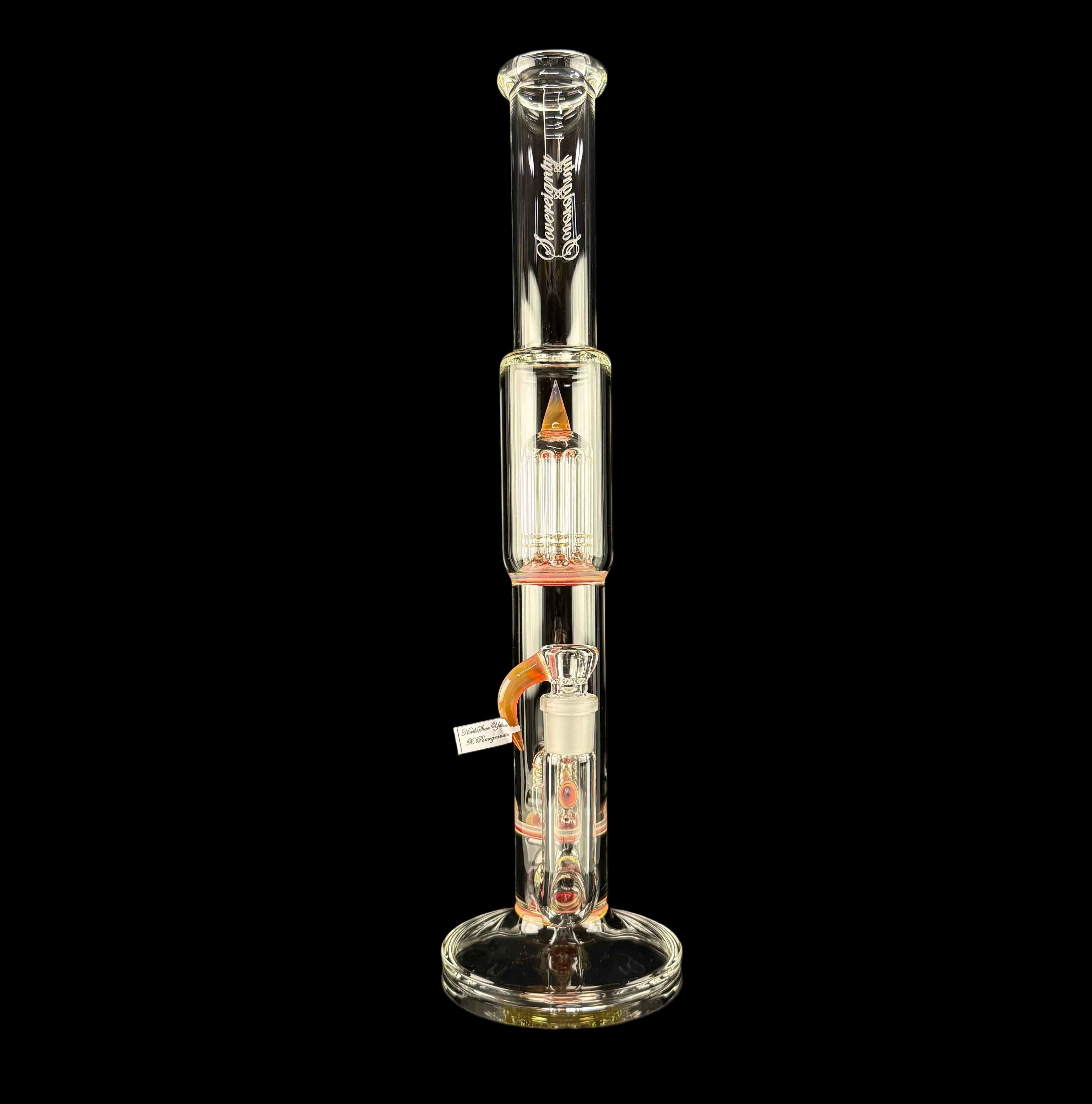 PA "NS Yellow & Pomegranate" Inv 4 to Gridded 8 Tree + 2X Cold Seals by Sovereignty Glass