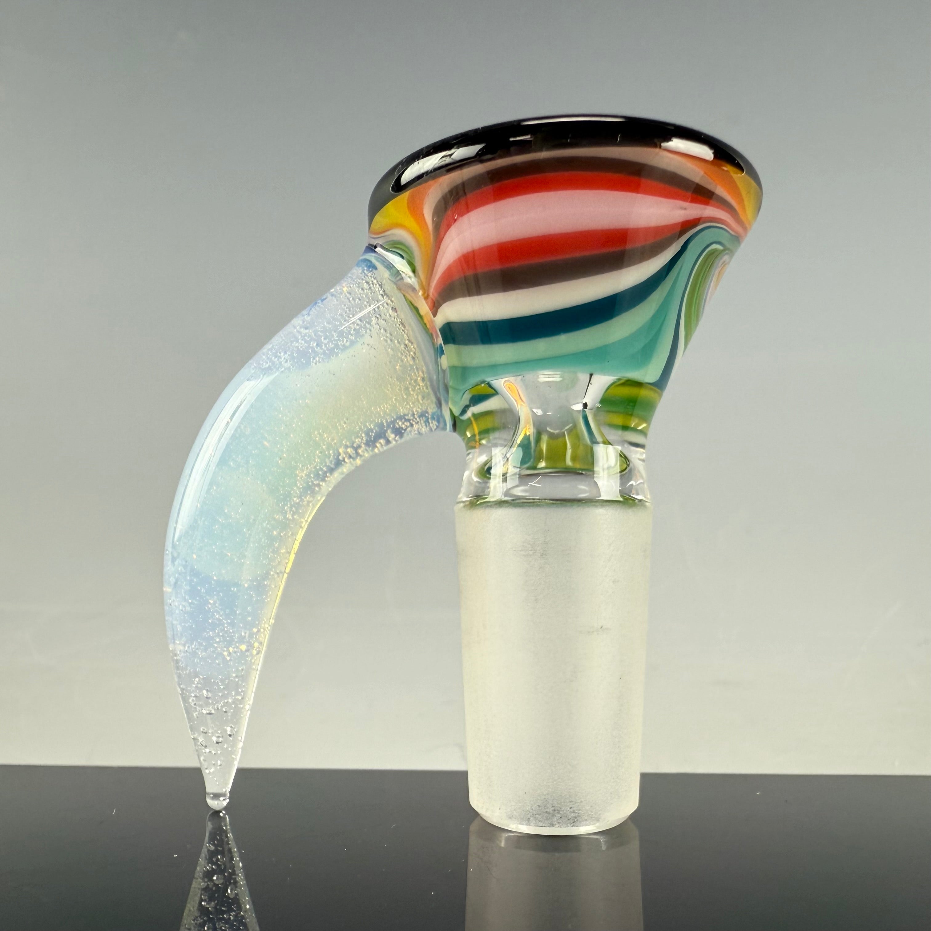 "Secret White" 16" Wig Wag Beaker by OJ Flame