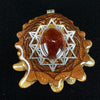 Red Garnet With 64 Star Tetrahedron Pendant by Third Eye Pinecones