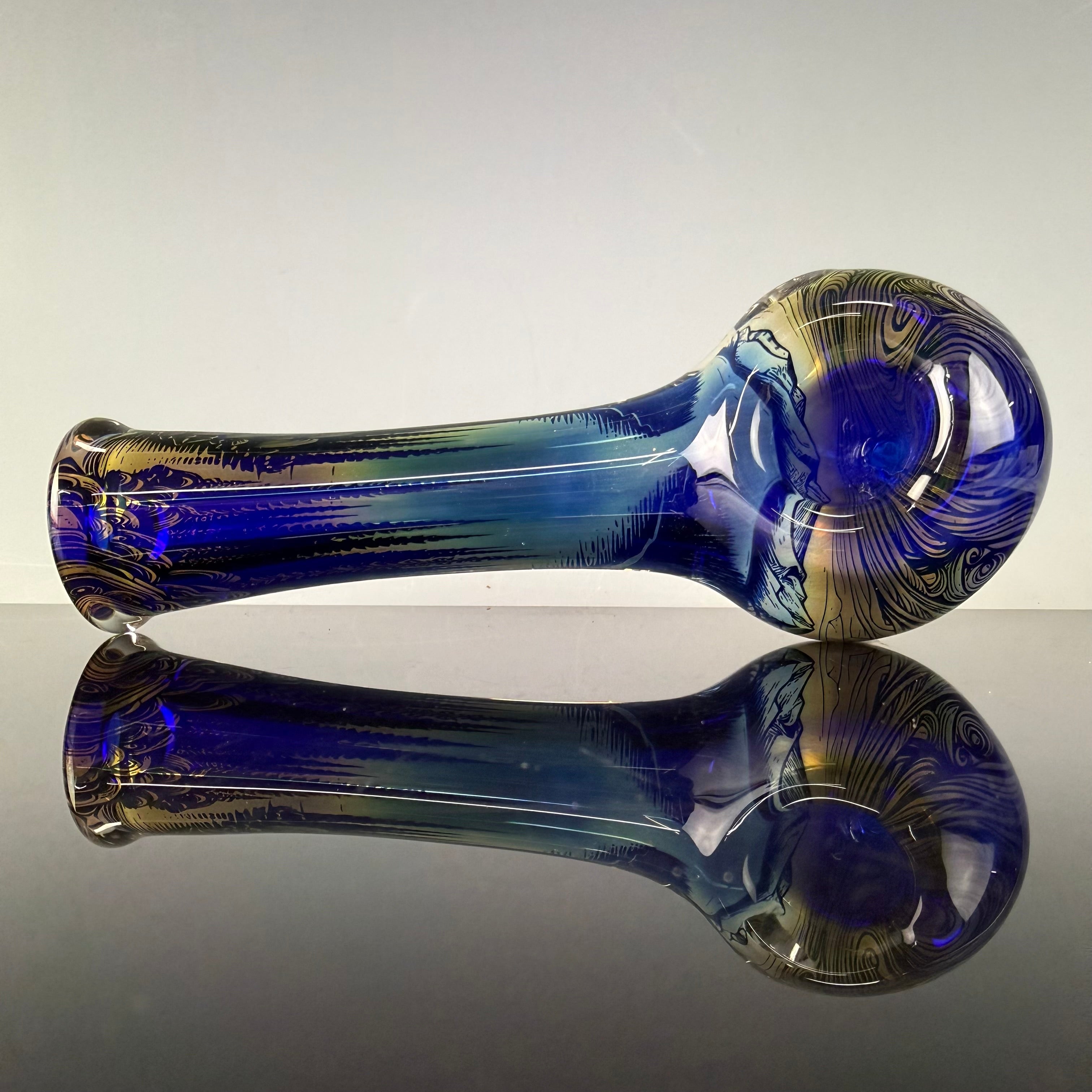"Tahoe" Laser Etched Handpipe by Elevator Glass