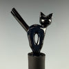 "Crushed Opal over Black" Cat Puffco Pivot Mouthpiece by EF Norris