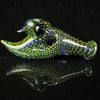 "Green" Double Donut Snakeskin Handpipe by FireKist